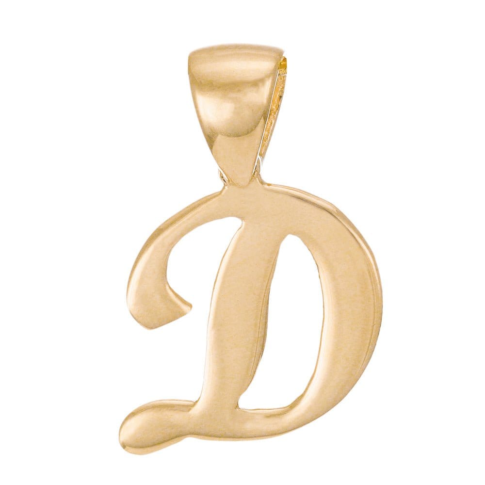 HGJ Pendant 14ct Yellow Gold Initial Pendant Letter D 14ct Gold 14ct Yellow Gold Initial Pendant Letter D