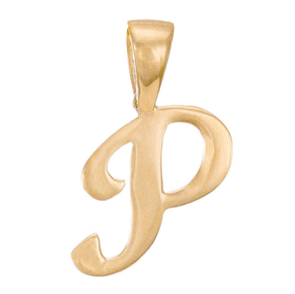 HGJ Pendant 14ct Yellow Gold Initial Pendant Letter P 14ct Gold 14ct Yellow Gold Initial Pendant Letter P