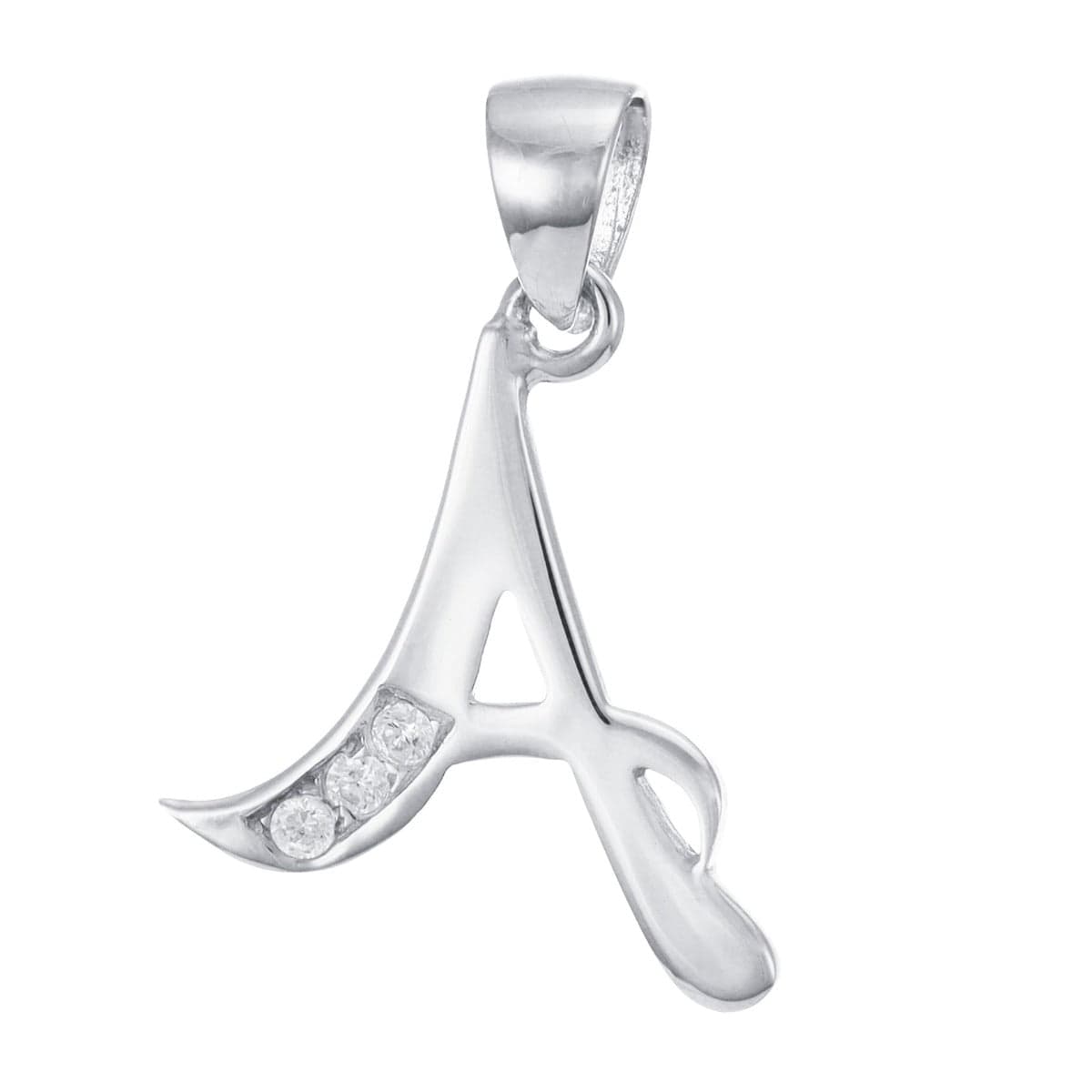 HGJ Pendant 9ct White Gold Initial Pendant Letter A 9ct Gold 9ct White Gold Initial Pendant Letter A