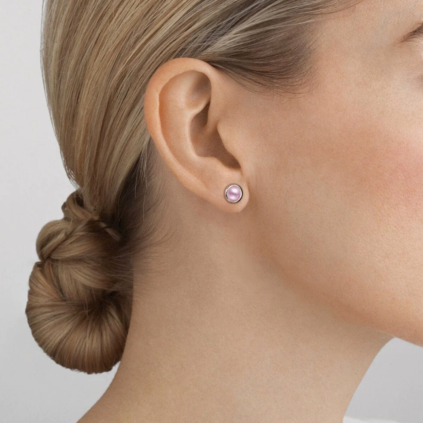 Lynora Jewellery Earrings Sterling Silver / Pink Pearl Pink Freshwater Pearl Stud Earrings