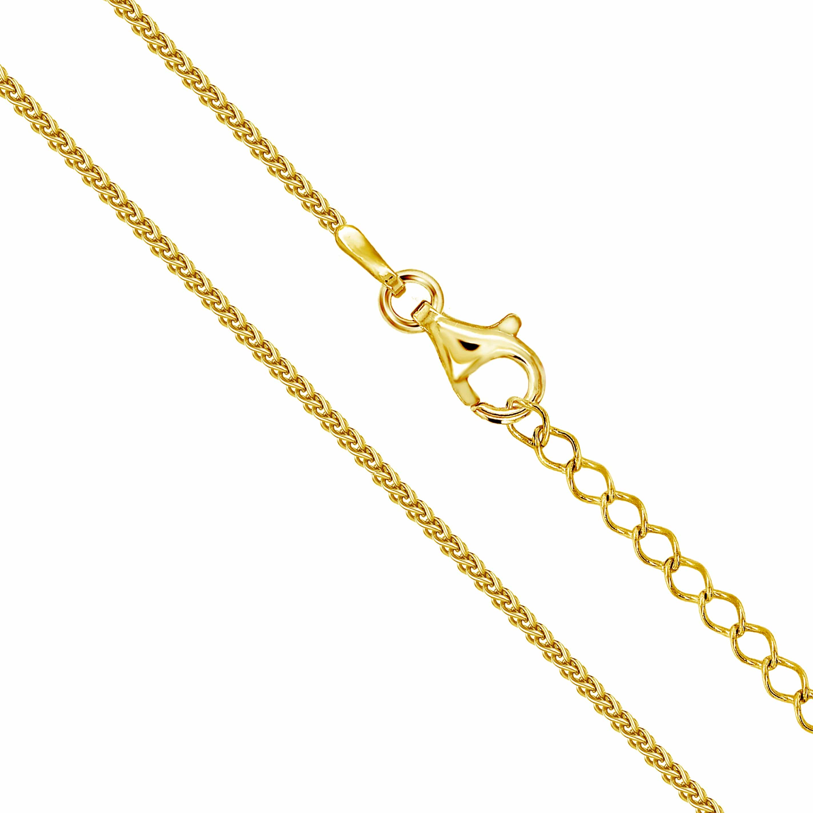 Lynora Jewellery Necklace Gold 1-mm Rope Pendant Chain Gold Plated Gold 1-mm Rope Pendant Chain