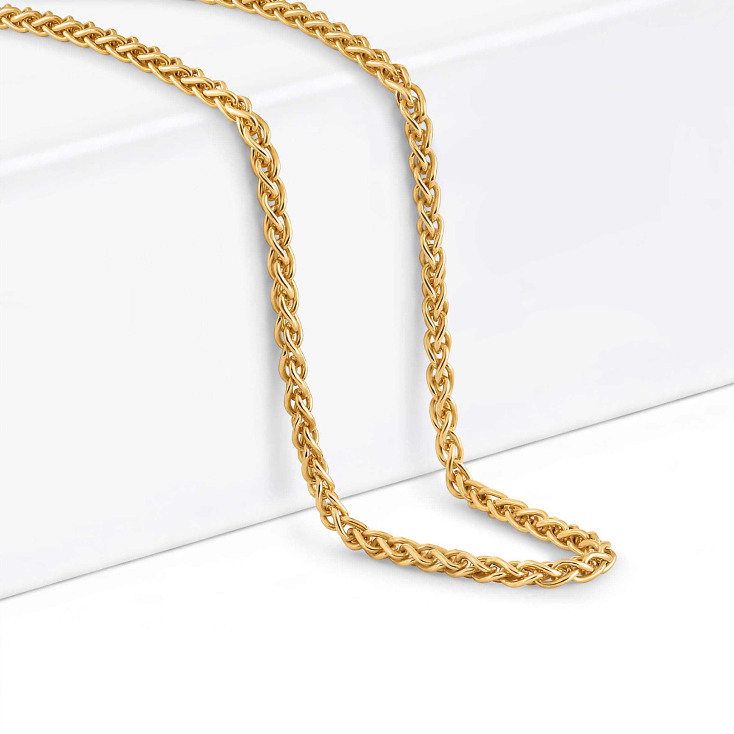 Lynora Jewellery Necklace Gold 1-mm Rope Pendant Chain Gold Plated Gold 1-mm Rope Pendant Chain