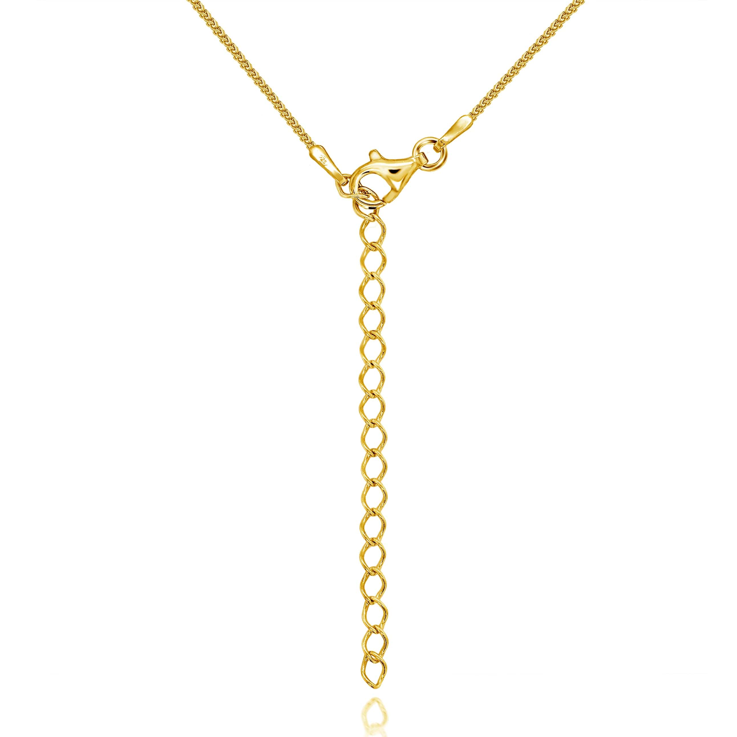 Lynora Jewellery Necklace Gold 1-mm Rope Pendant Chain Gold Plated Gold 1-mm Rope Pendant Chain