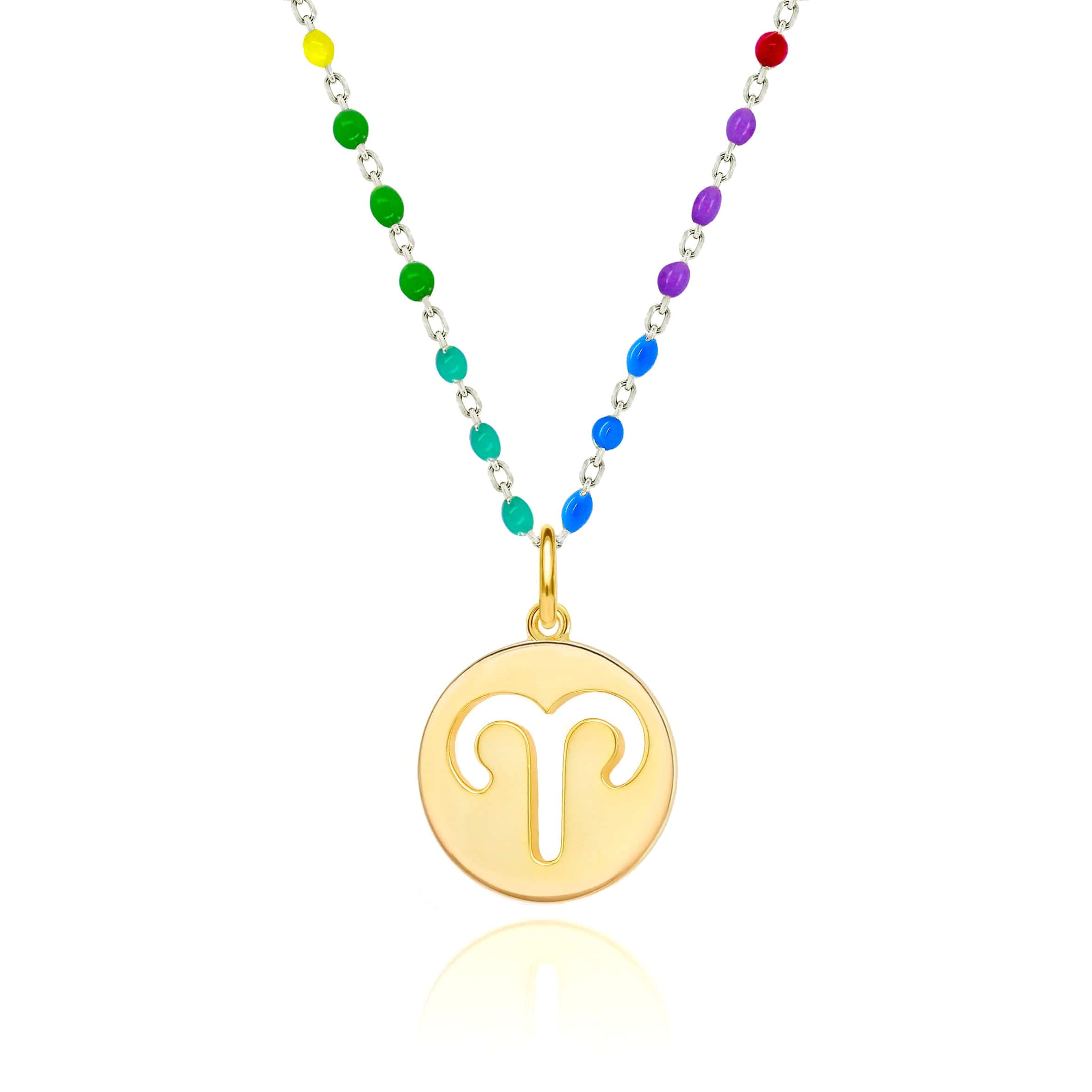 Lynora Jewellery Necklace None Aries Zodiac Enamel Chain Pendant
