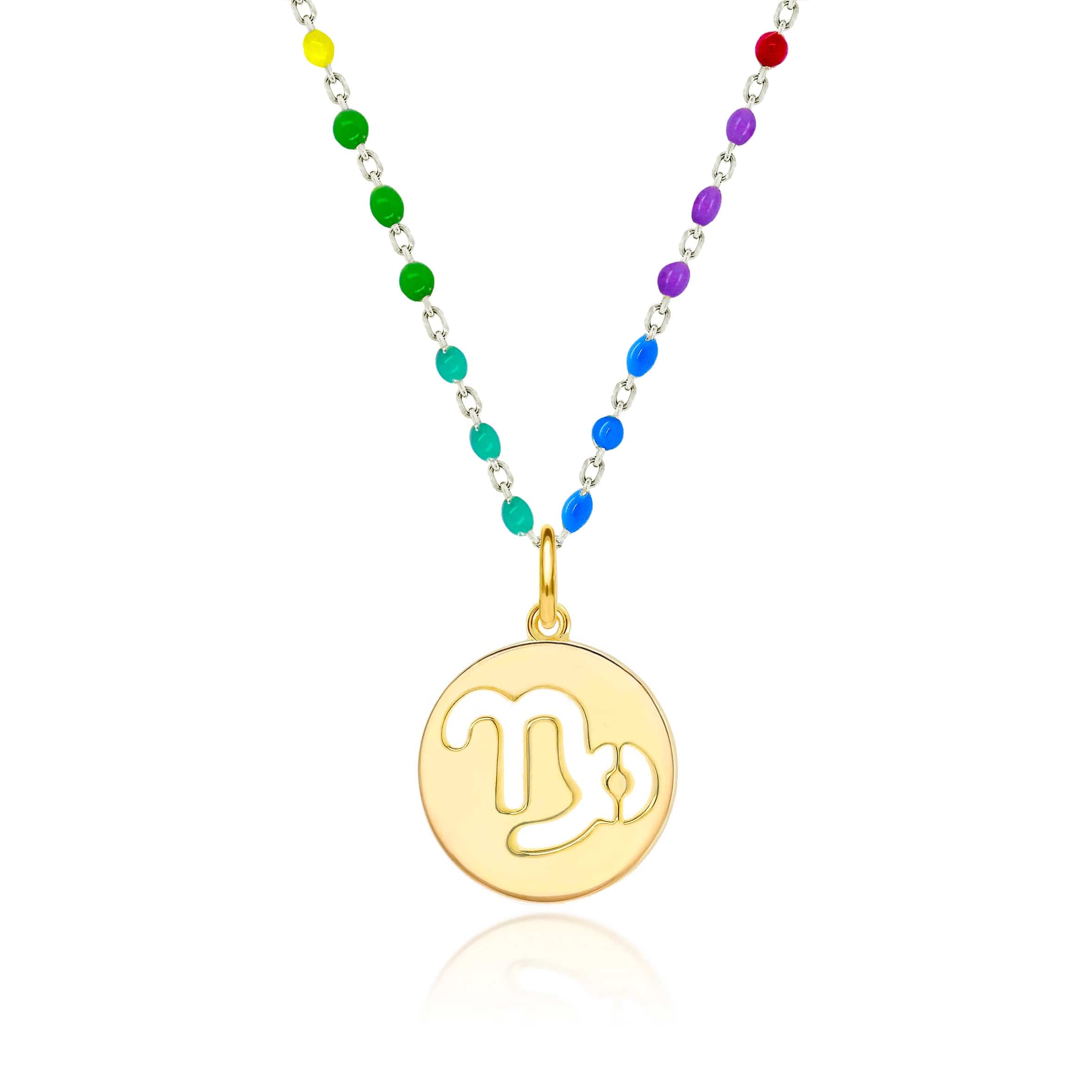 Lynora Jewellery Necklace None Capricorn Zodiac Enamel Chain Pendant