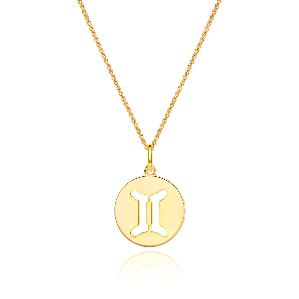 Lynora Jewellery Necklace None Gemini Zodiac Pendant Gold Plated