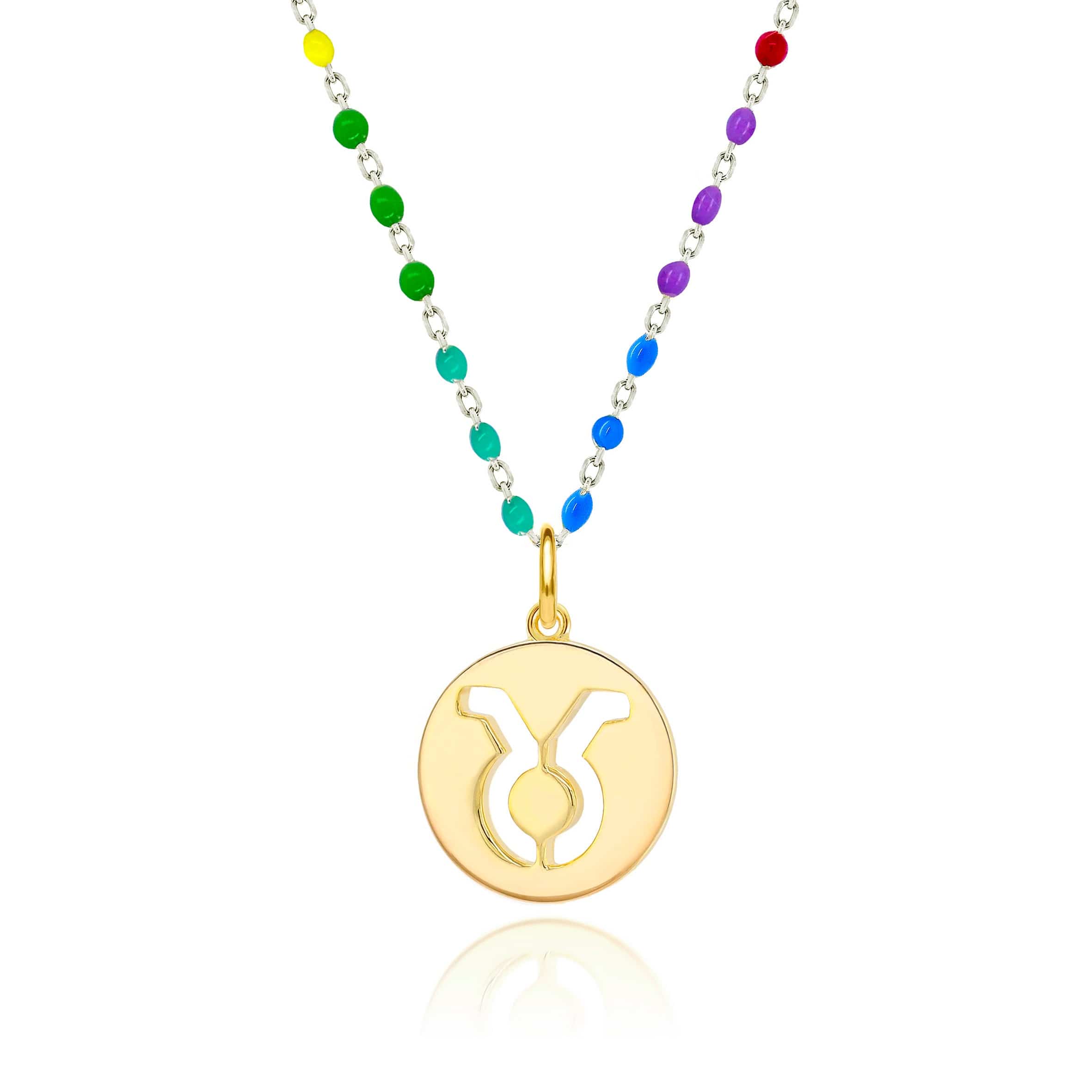 Lynora Jewellery Necklace None Taurus Zodiac Enamel Chain Pendant