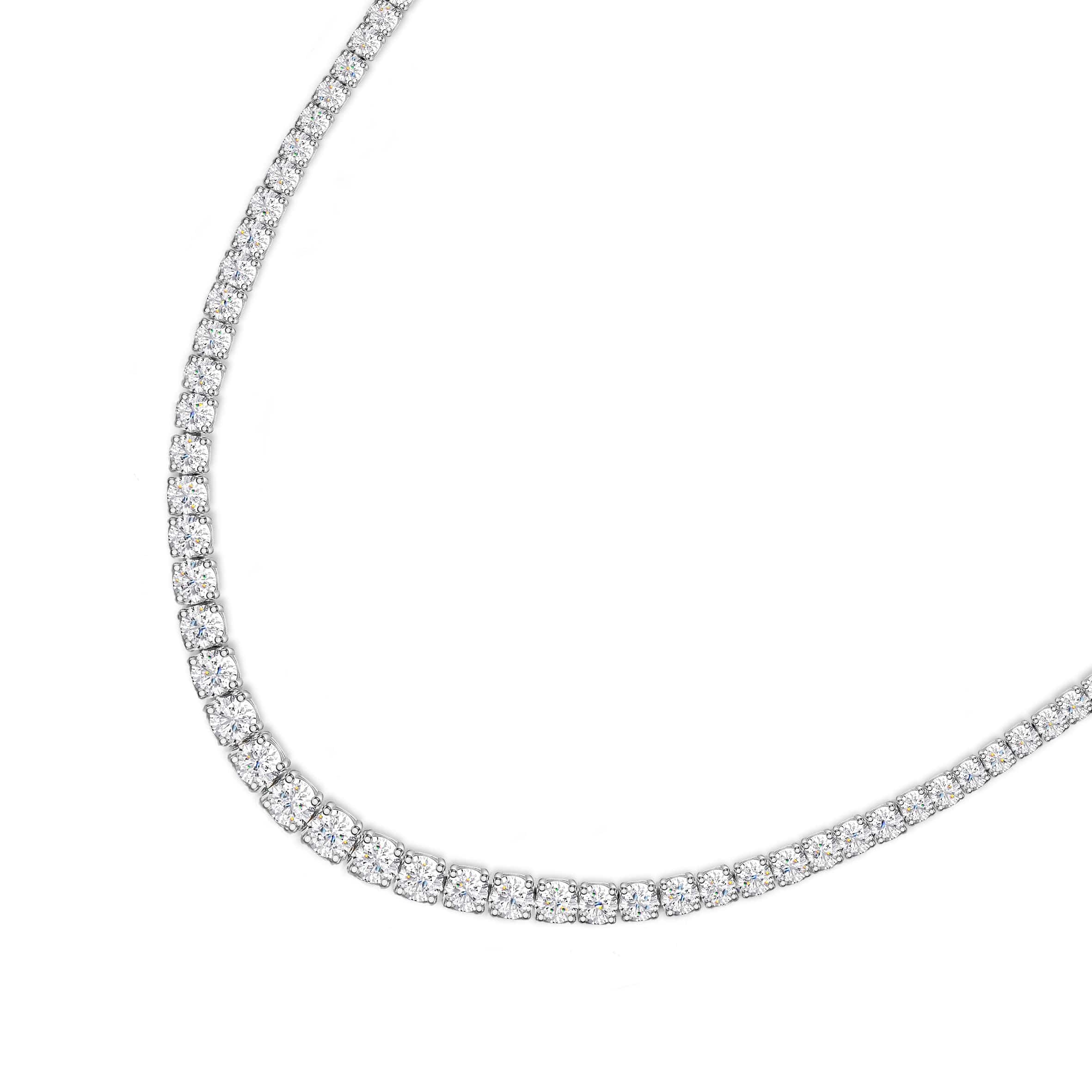 Lynora Jewellery Necklace Diamond Tennis String Necklace Sterling Silver / Clear Diamond Tennis String Necklace