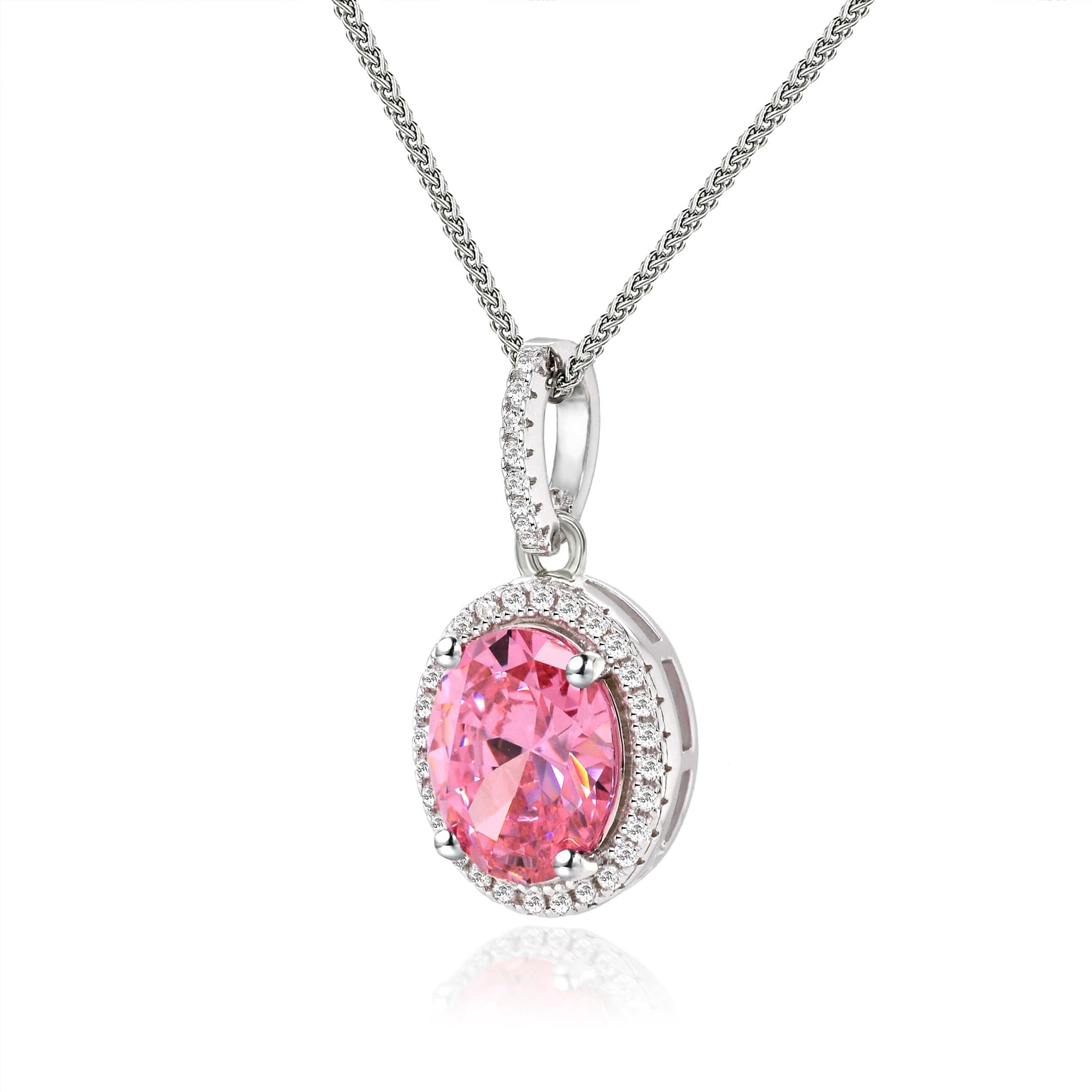 Lynora Jewellery Pendant Opulence Pink Tourmaline Pave Pendant Sterling Silver / Pink Tourmaline Opulence Pink Tourmaline Pave Pendant
