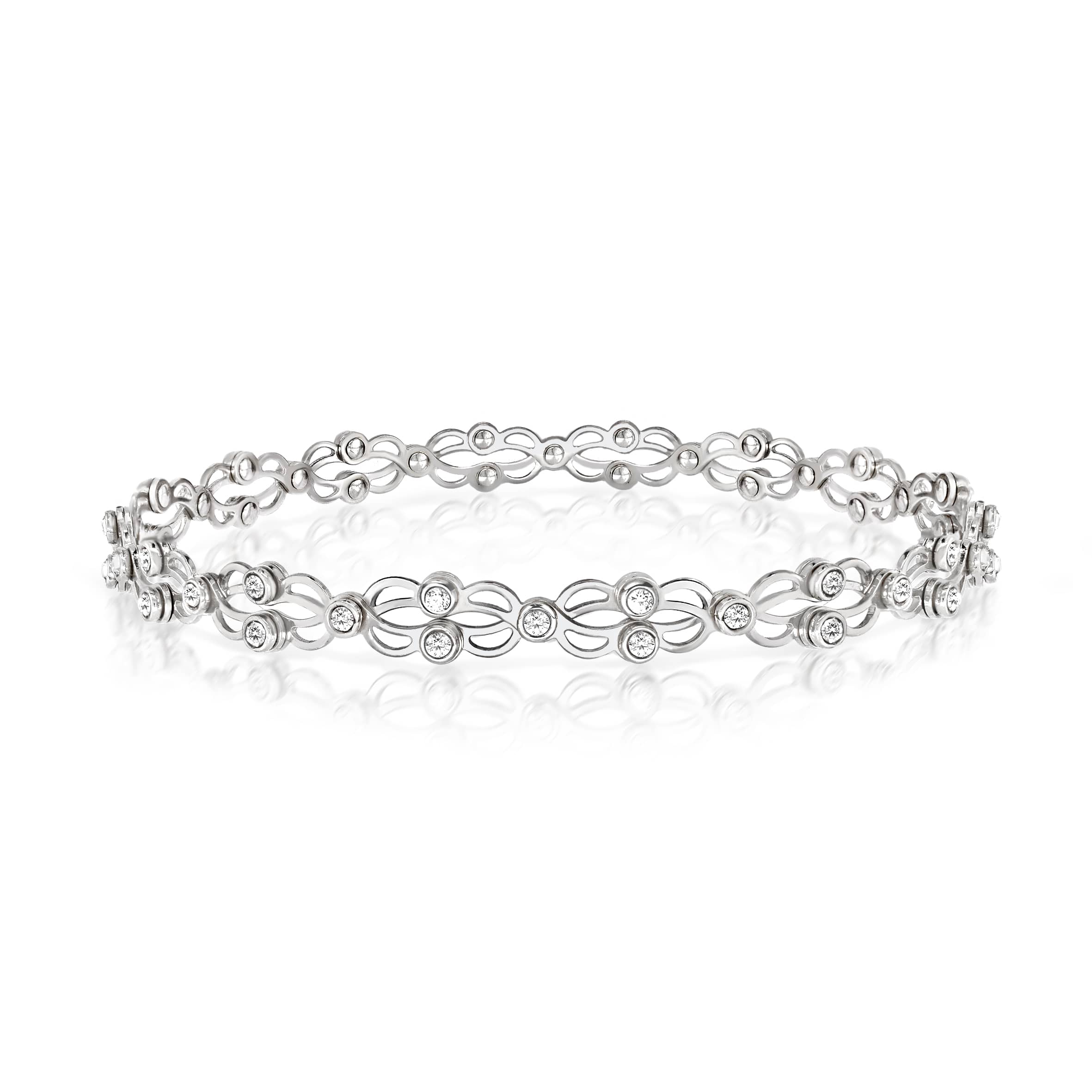 Lynora Jewellery Ring Transform Adjustable Bracelet Ring Sterling Silver / Clear Transform Adjustable Bracelet Ring