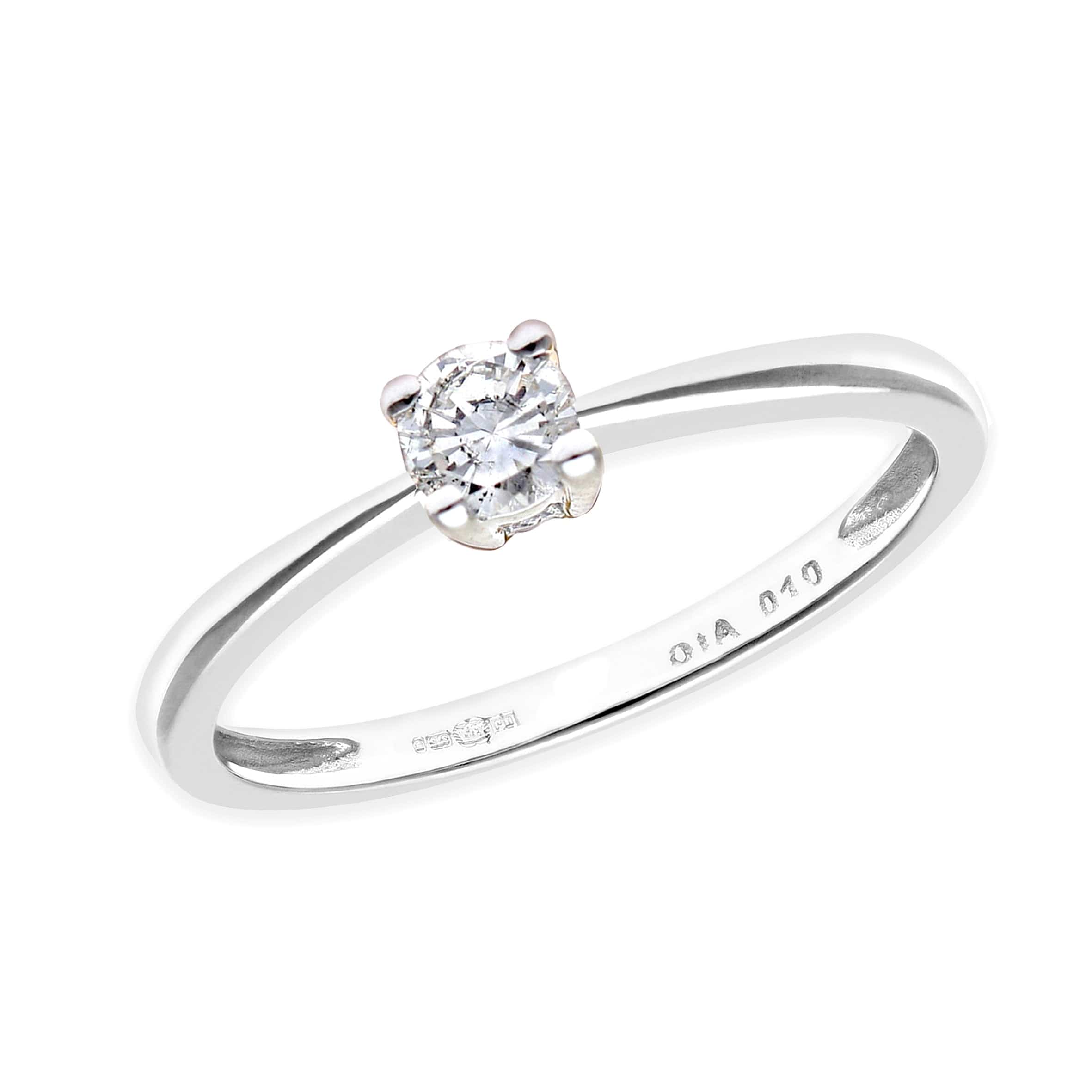 Lynora Luxe Ring 9ct White Gold 0.33ct Diamond Round Cut Engagement Ring 9ct White Gold 0.33ct Diamond Round Cut Engagement Ring