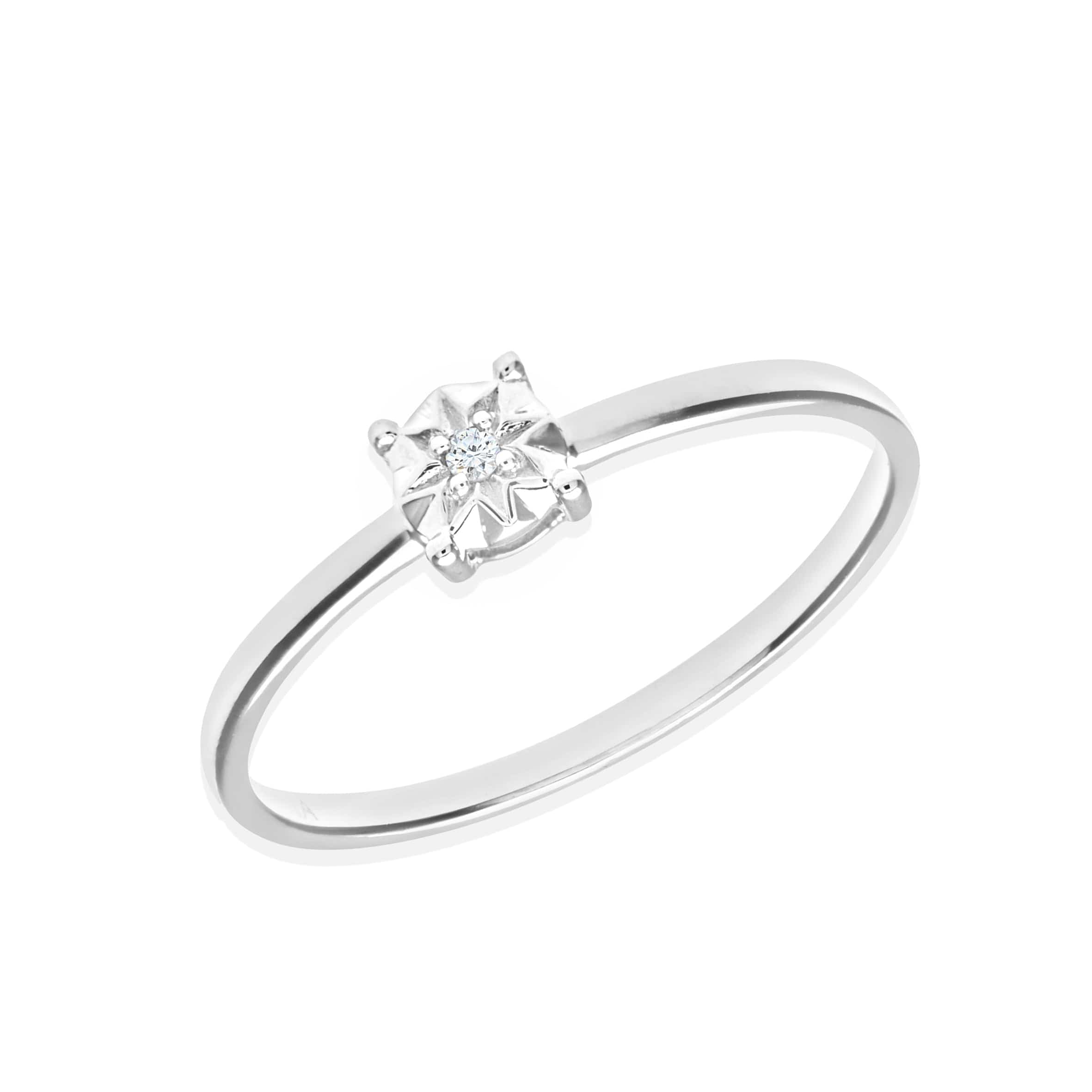 Lynora Luxe Ring 9ct White Gold Solitare Diamond Ring 9ct White Gold Solitare Diamond Ring