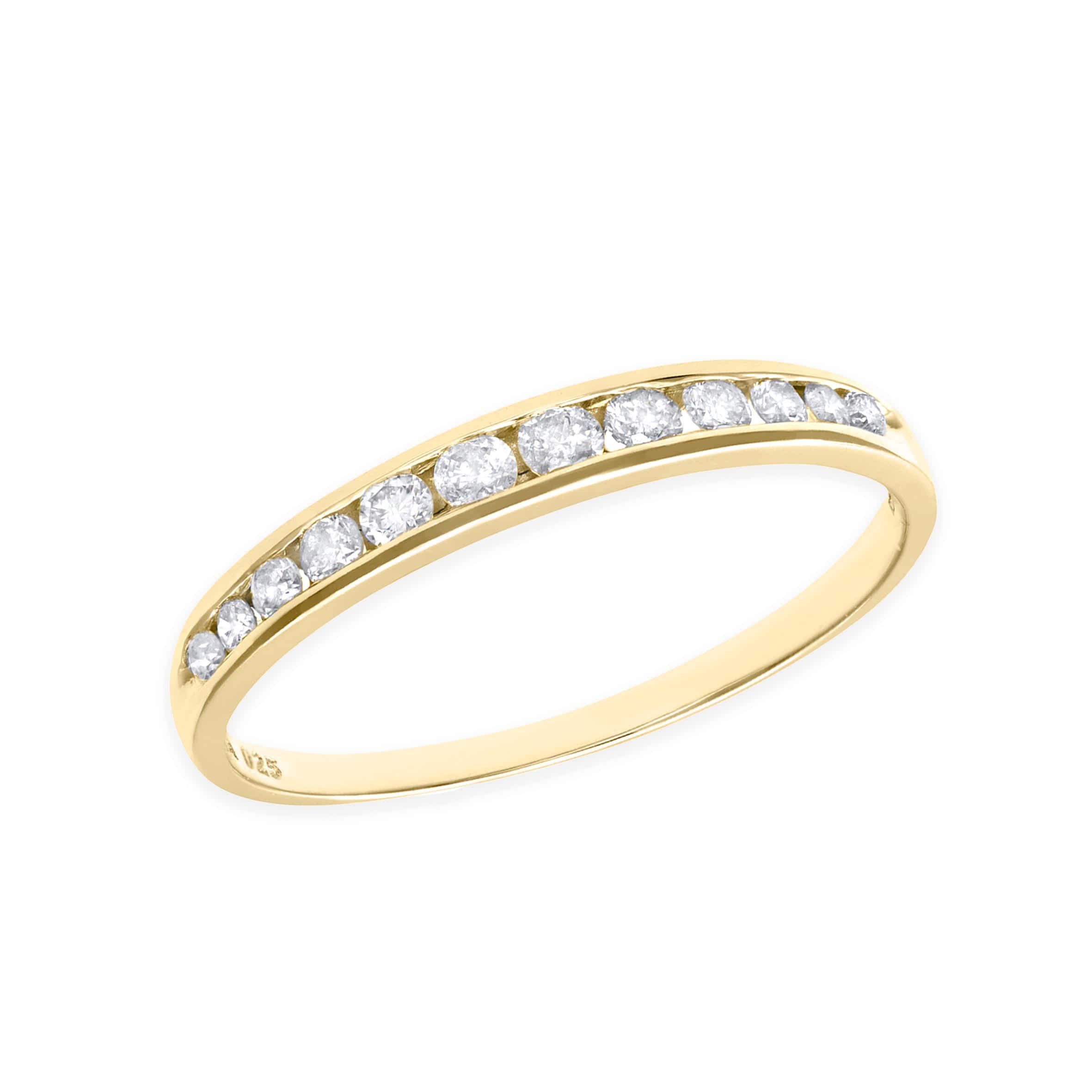Lynora Luxe Ring 9ct Yellow Gold 0.25ct Diamond Eternity Ring 9ct Yellow Gold 0.25ct Diamond Eternity Ring