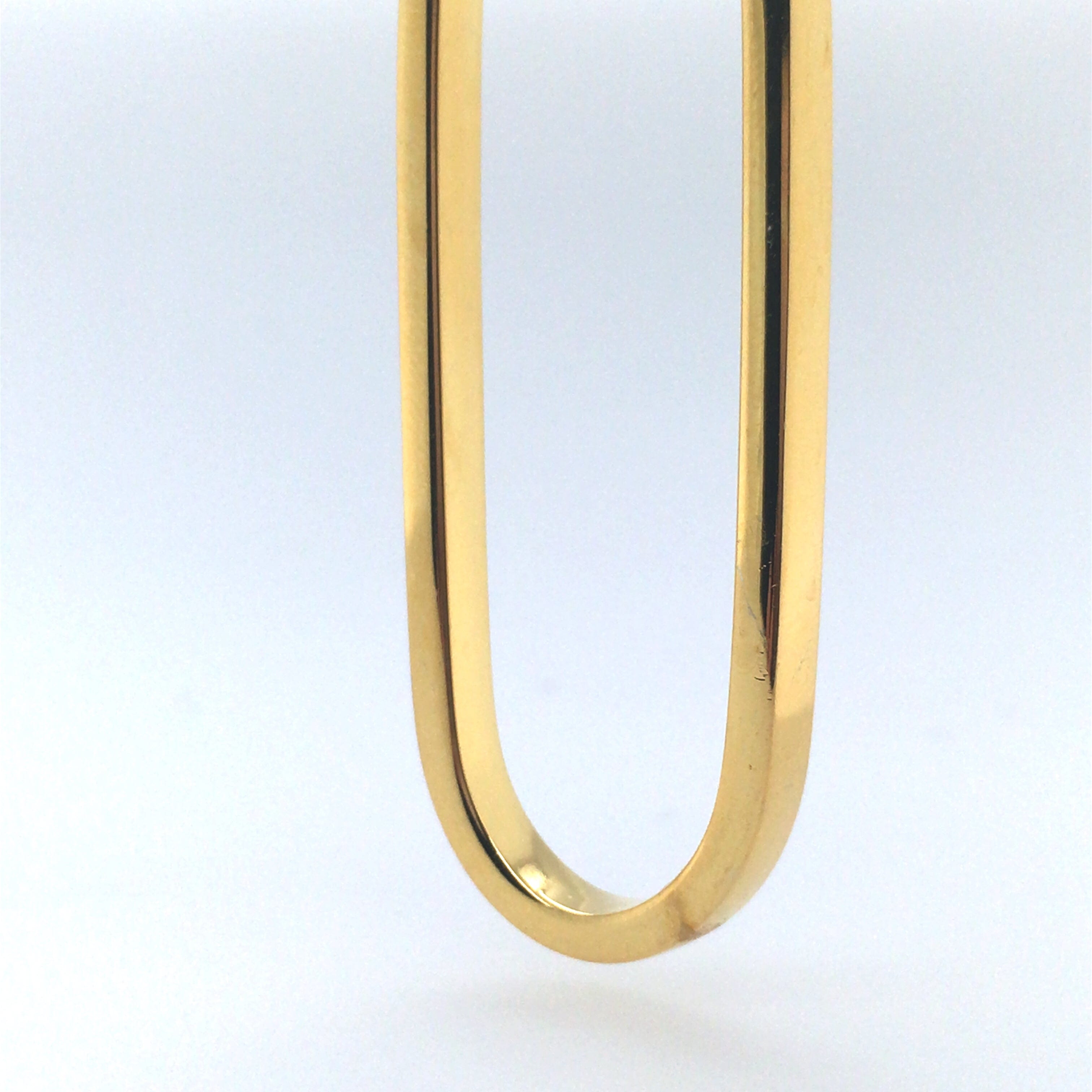 Lynora Silver Earring Gold Plated / Clear Lynora Sterling Silver Elongated Gold Hoop Earrings