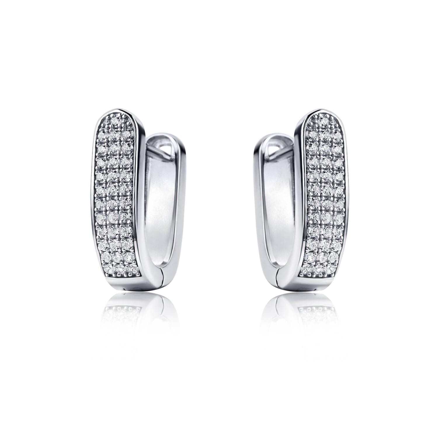 Lynora Silver Earring Sterling Silver / Clear Tocco Huggie Sterling Silver