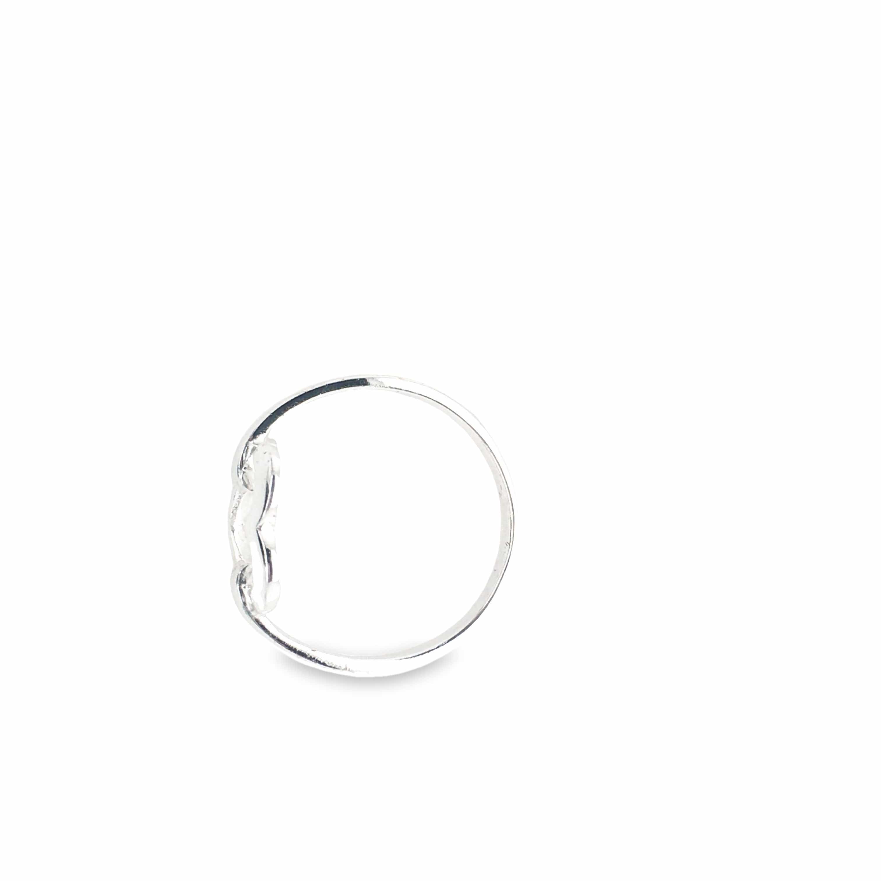 Lynora Silver Ring Lynora Sterling Silver Solitaire Heart Link Ring
