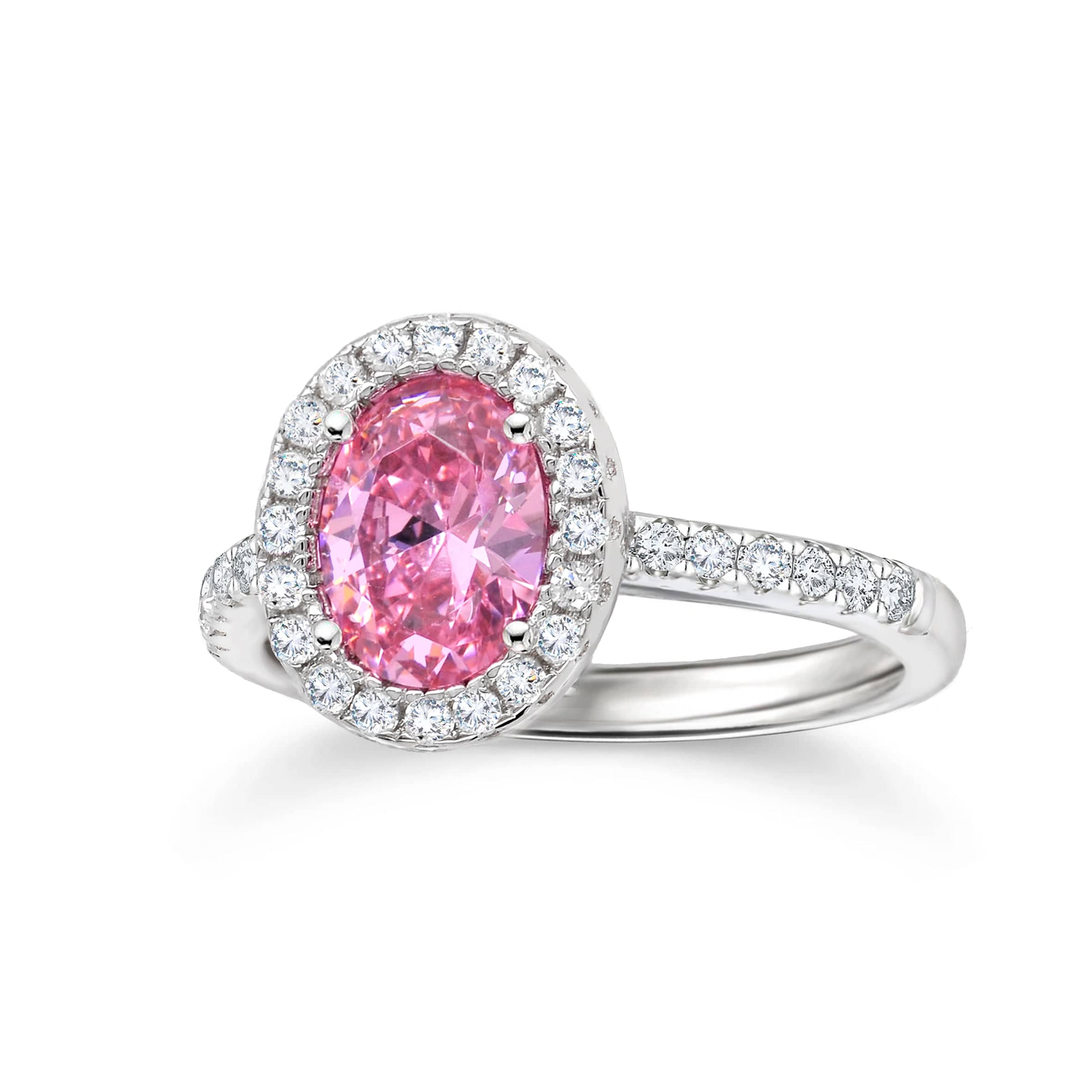 Lynora Silver Ring Opulence Pink Tourmaline Pave Ring Sterling Silver Opulence Pink Tourmaline Pave Ring Sterling Silver