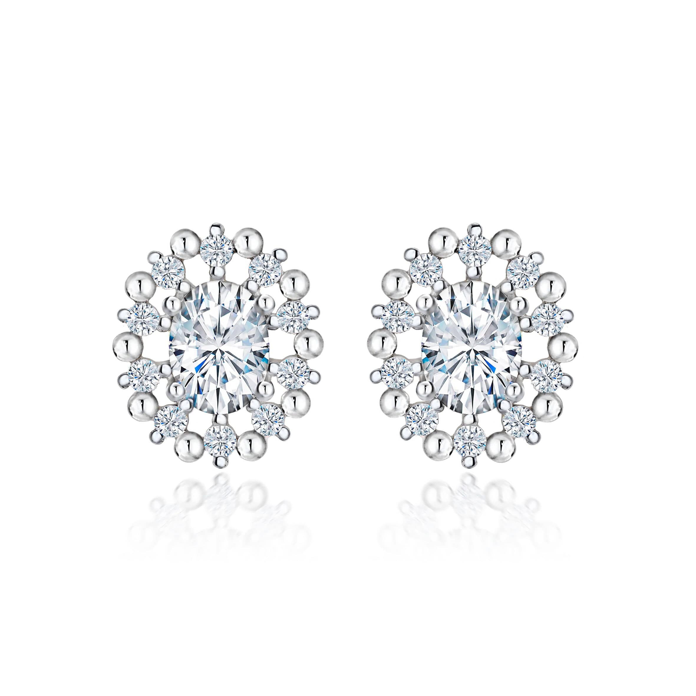 Lynora 2022 Earring Opulence Oval Cut Halo Earrings