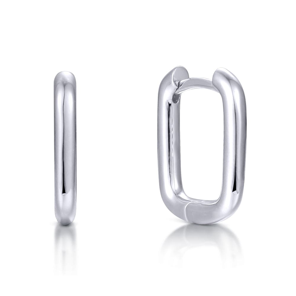 Sterling silver paperclip deals earrings