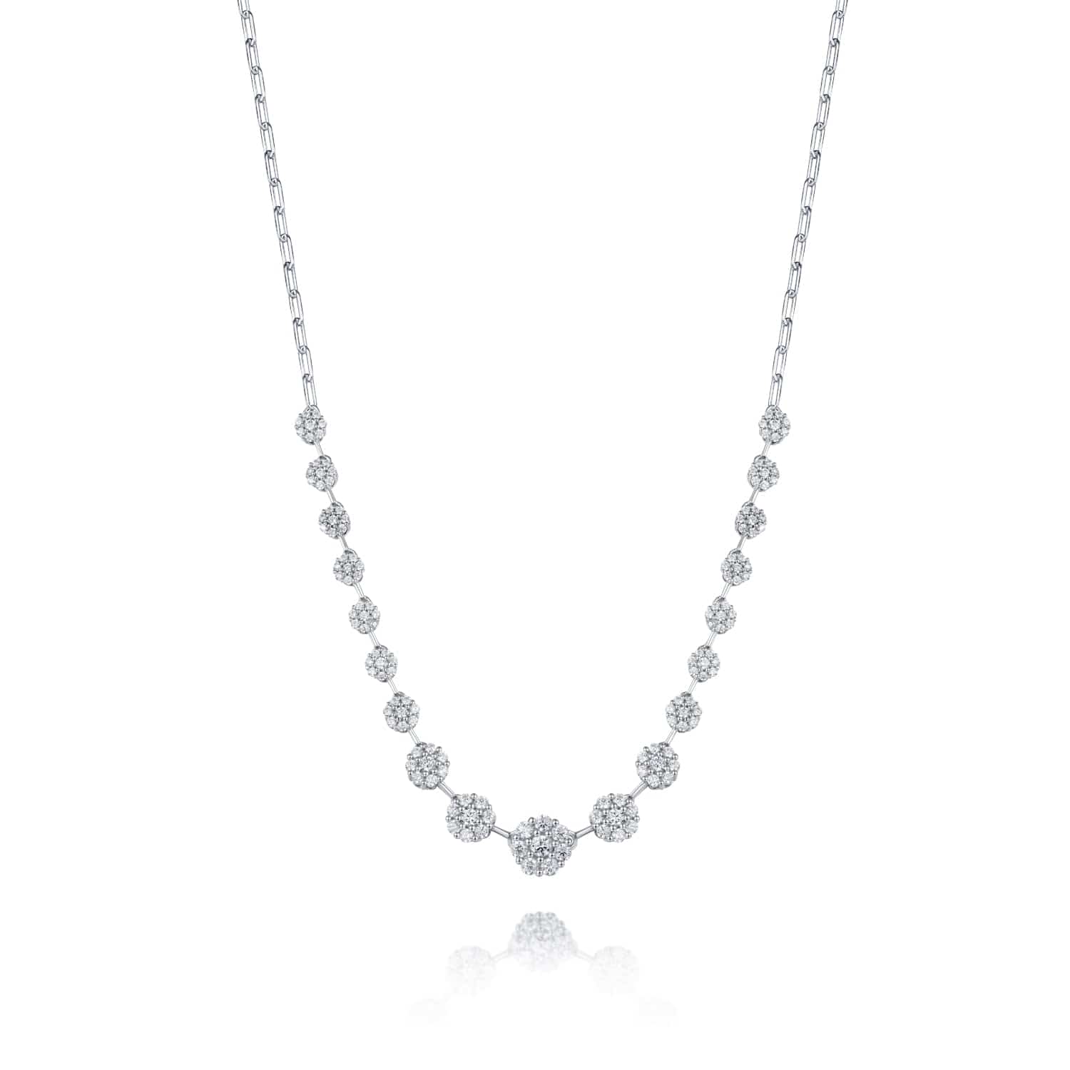 Lynora 2022 Necklace Diamond Flower Cluster Necklace