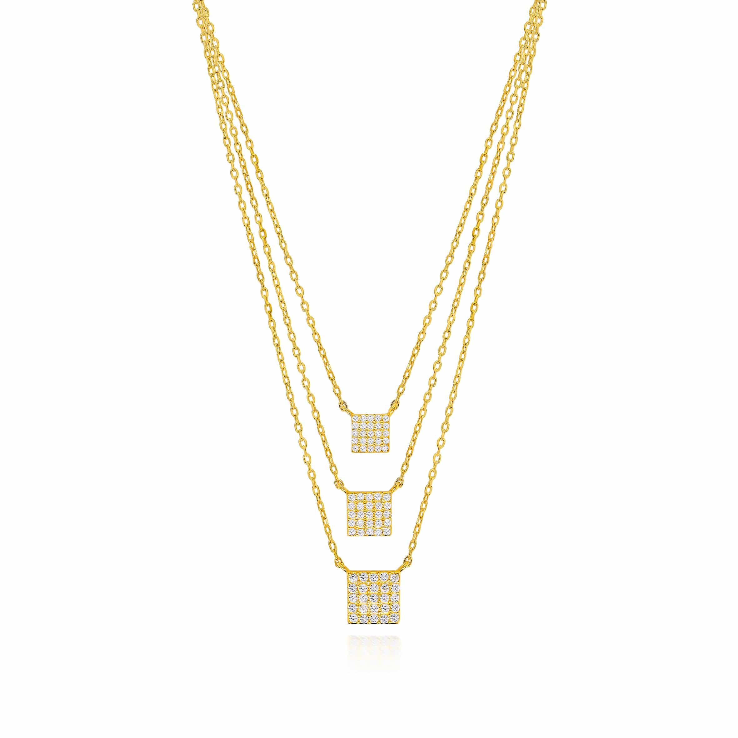 Lynora 2022 Necklace Princess Three Layer Necklace Sterling Silver