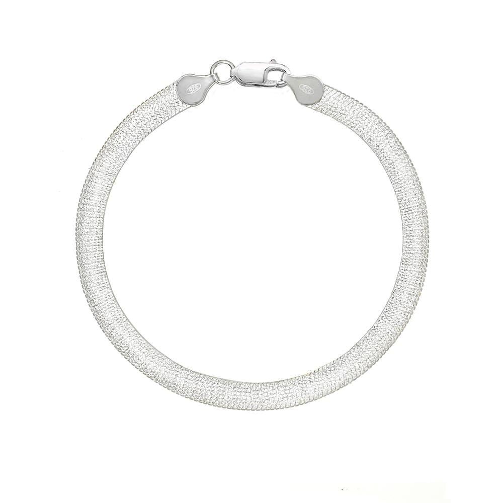 Lynora Jewellery Bracelet 7.5" / Sterling Silver Flat Chain Bracelet Sterling Silver