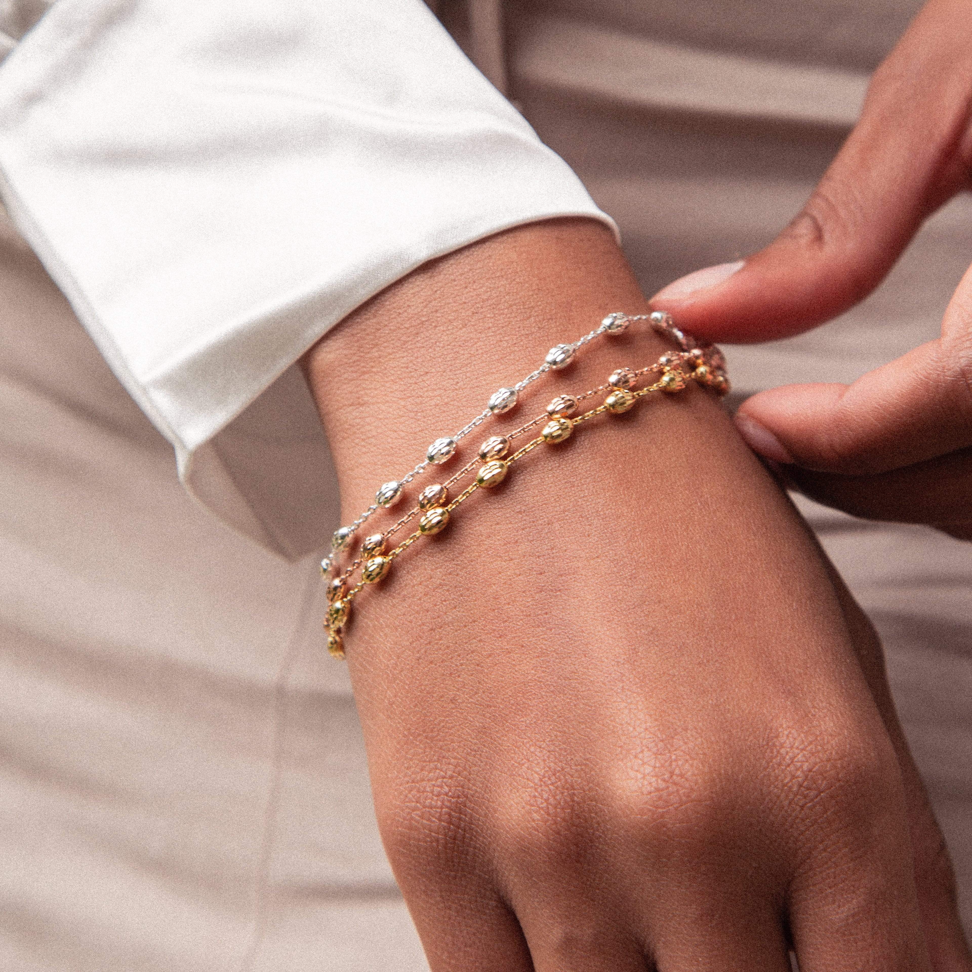 Lynora Jewellery Bracelet 7.5" / Sterling Silver Geobeads Bracelet Sterling Silver