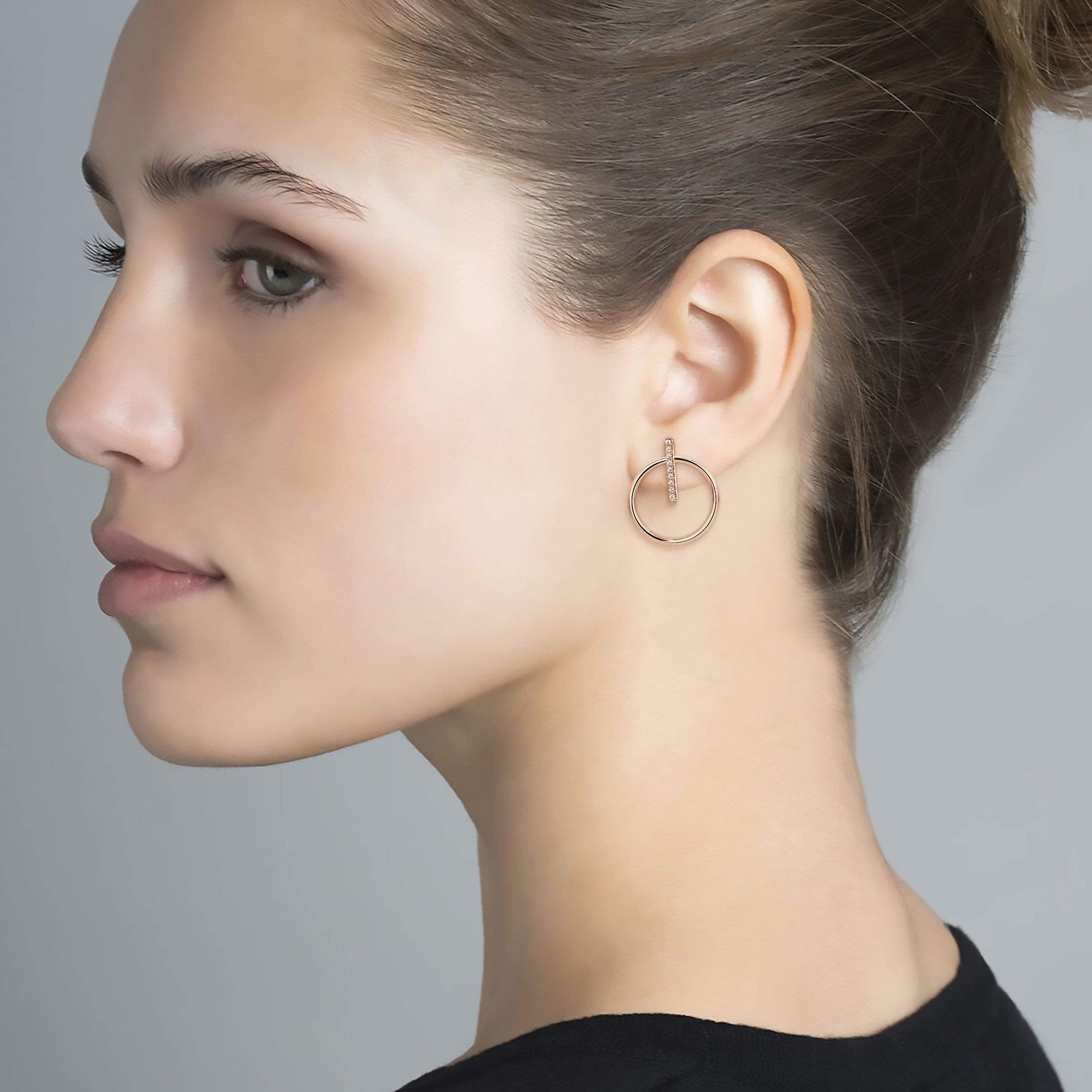 Lynora Jewellery Earring Rose Gold Plate Bullseye Earrings Rose Gold Plate