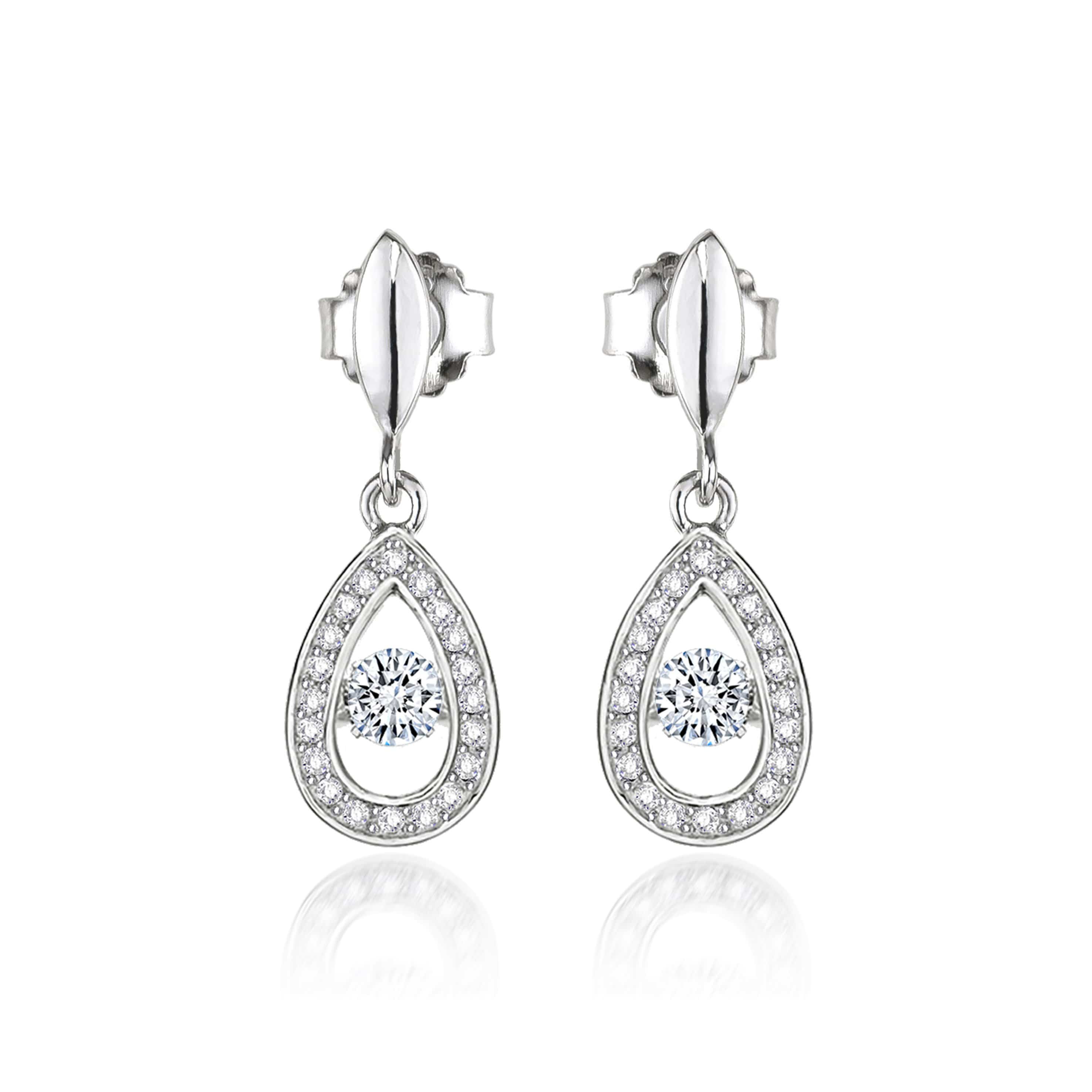 Lynora Jewellery Earring Sterling Silver Dancing Teardrop Earrings Sterling Silver