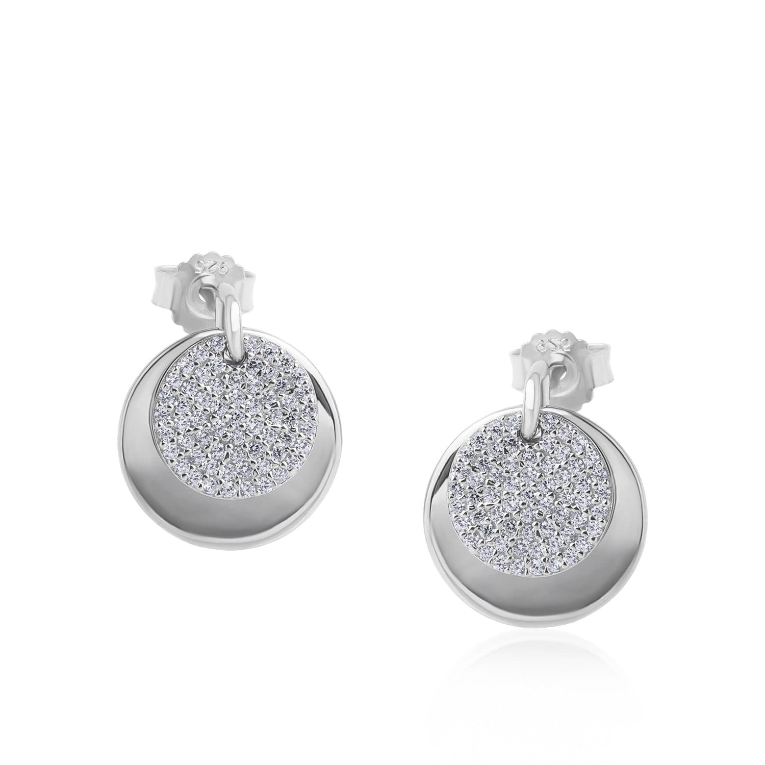 Lynora Jewellery Earring Sterling Silver Eclipse Earrings Luxe Sterling Silver