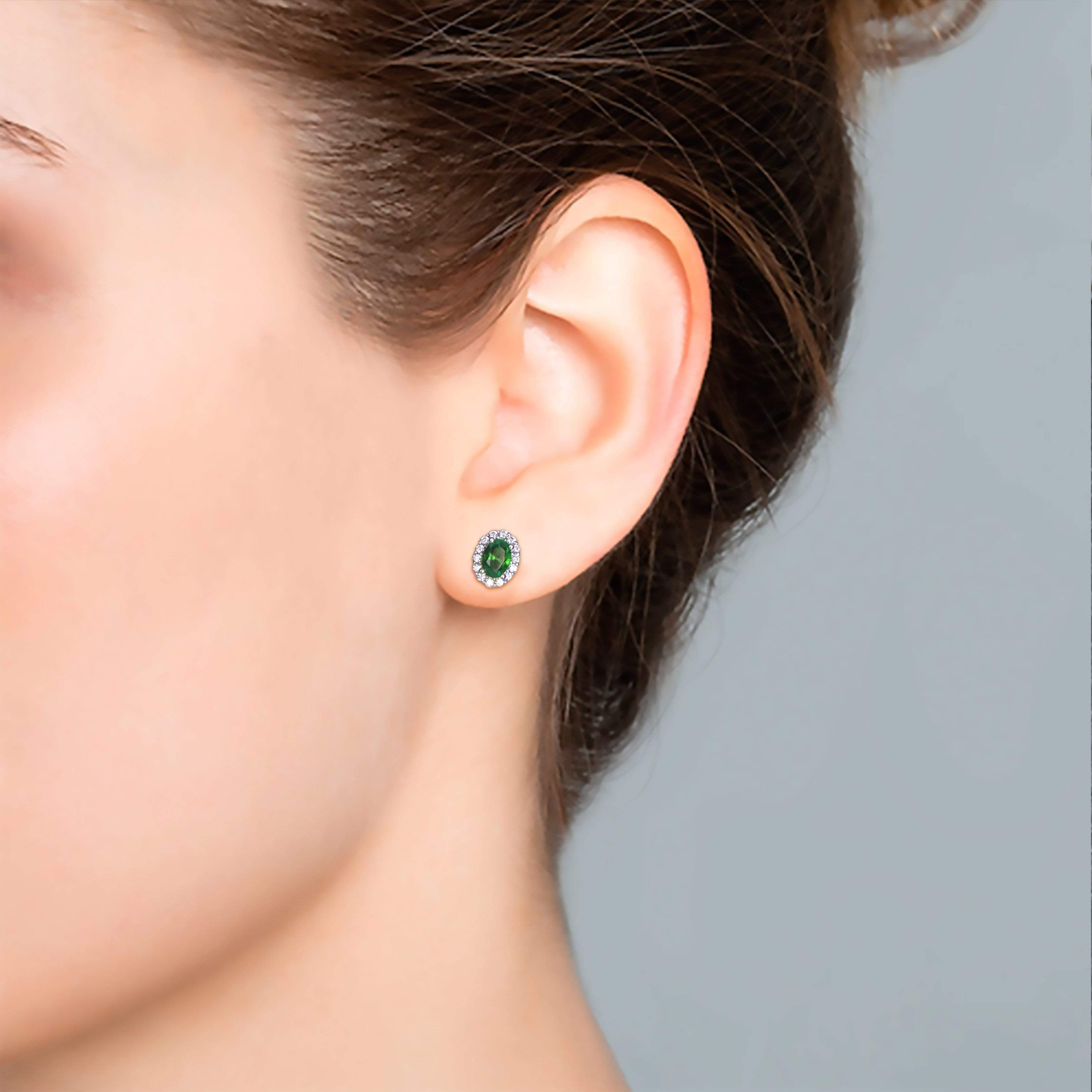 Lynora Jewellery Earring Sterling Silver / Emerald Opulence Studs Sterling Silver & Emerald Stone
