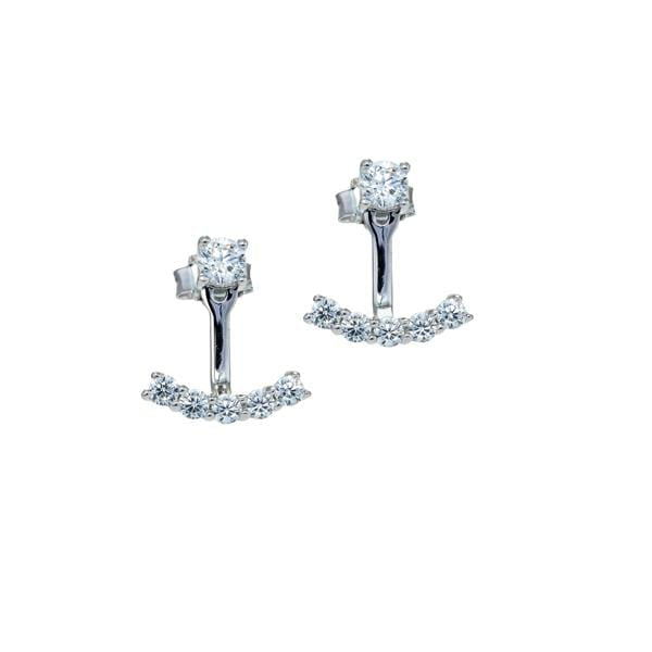Lynora Jewellery Earring Sterling Silver Half Moon Detachable Earrings Sterling Silver