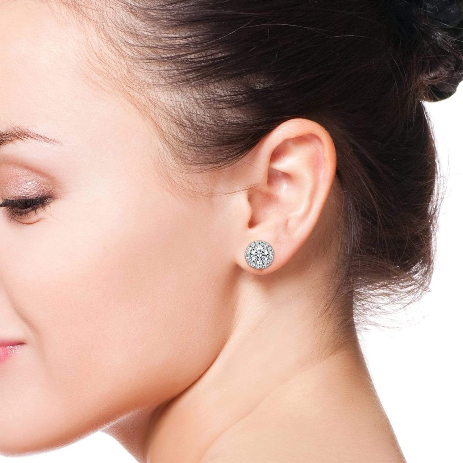 Lynora Jewellery Earring Sterling Silver Halo Earrings Sterling Silver