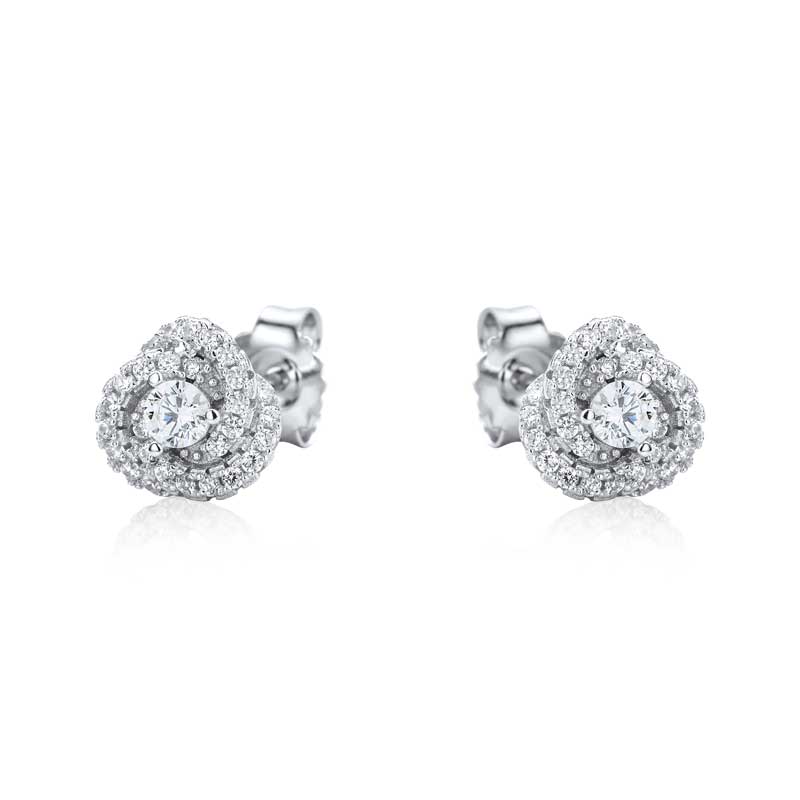 Lynora Jewellery Earring Sterling Silver Knot Centro Studs Sterling Silver