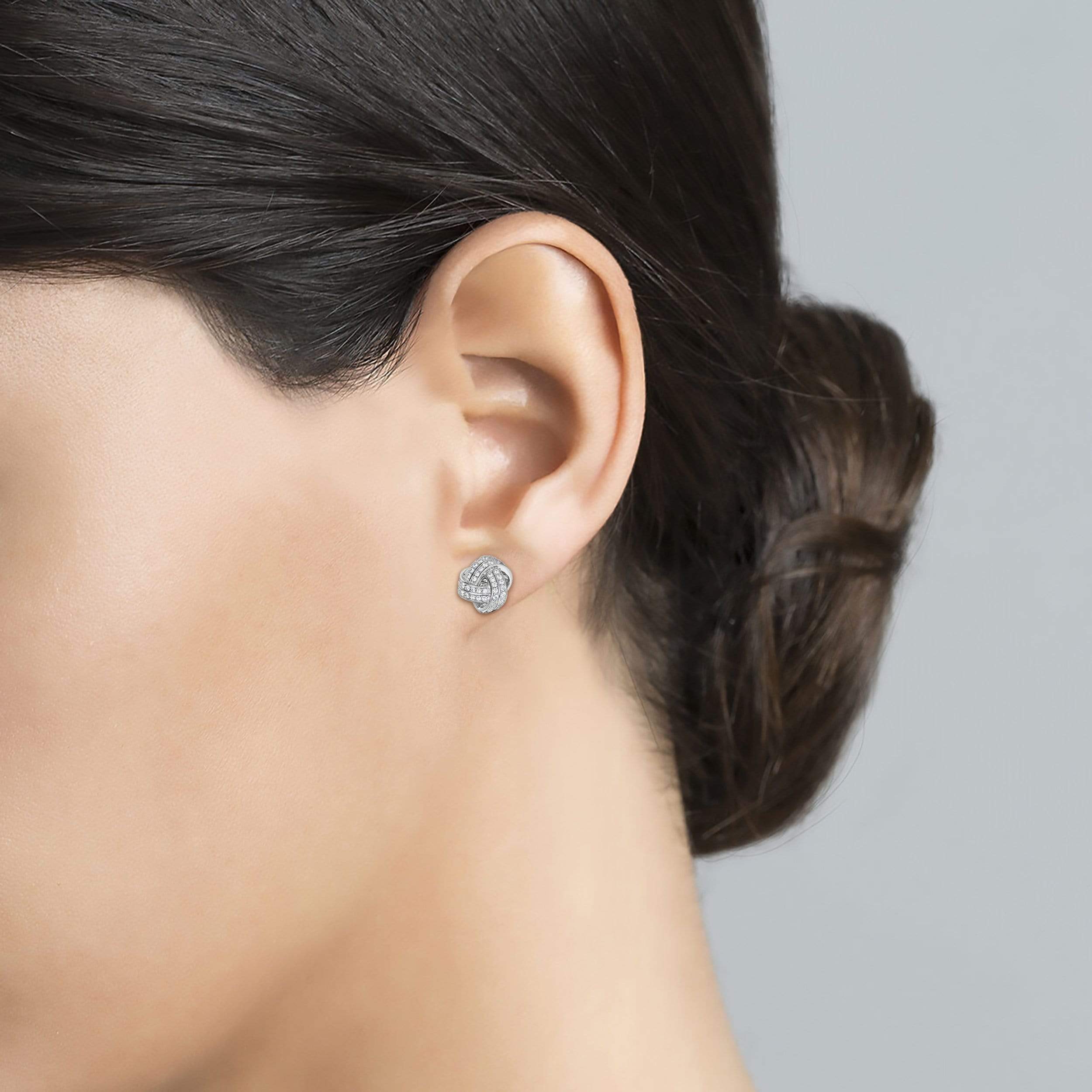 Lynora Jewellery Earring Sterling Silver Knot Studs Sterling Silver