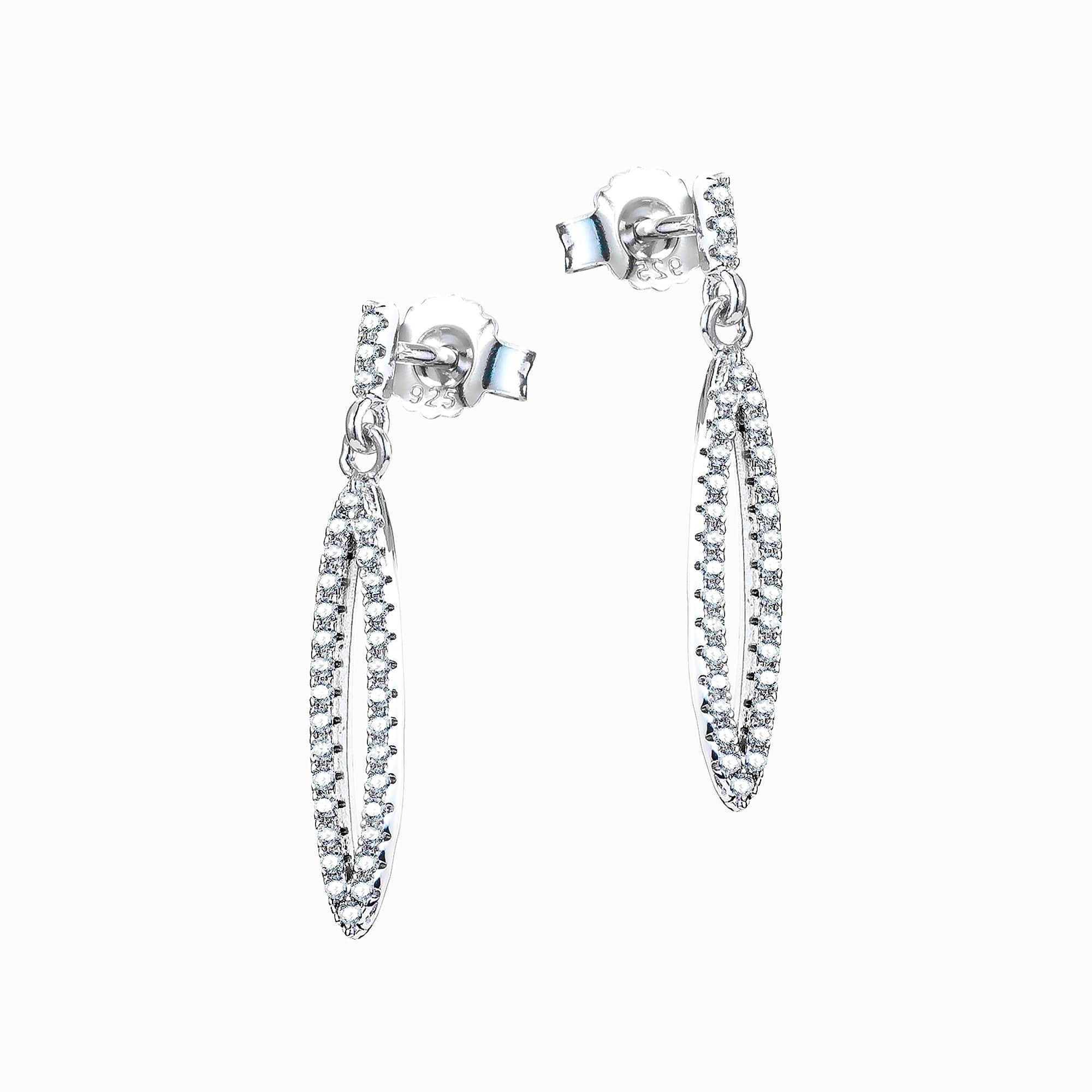 Lynora Jewellery Earring Sterling Silver Marquise Earrings Sterling Silver