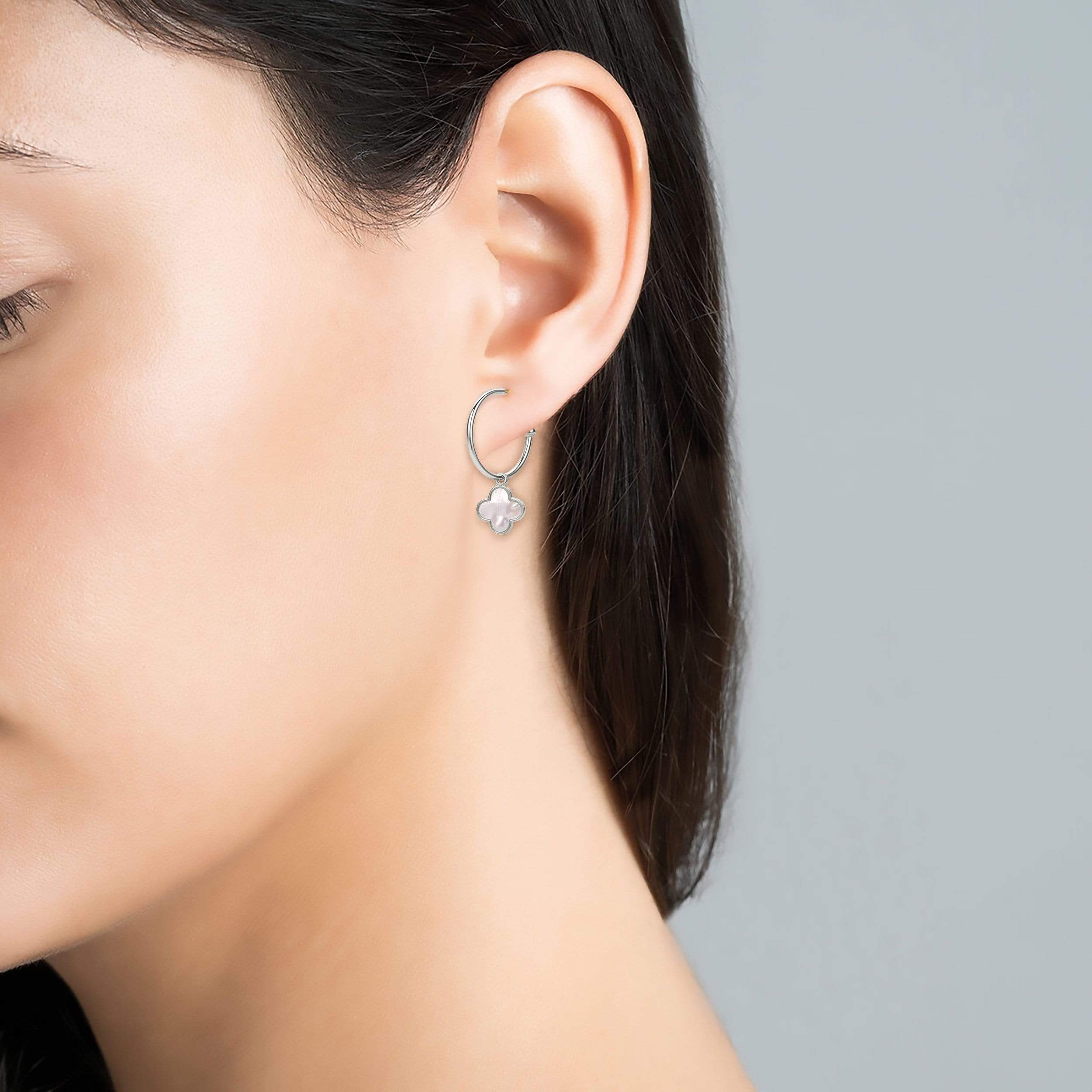 Lynora Jewellery Earring Sterling Silver / Mother of Pearl Eight Movement Earrings Sterling Silver
