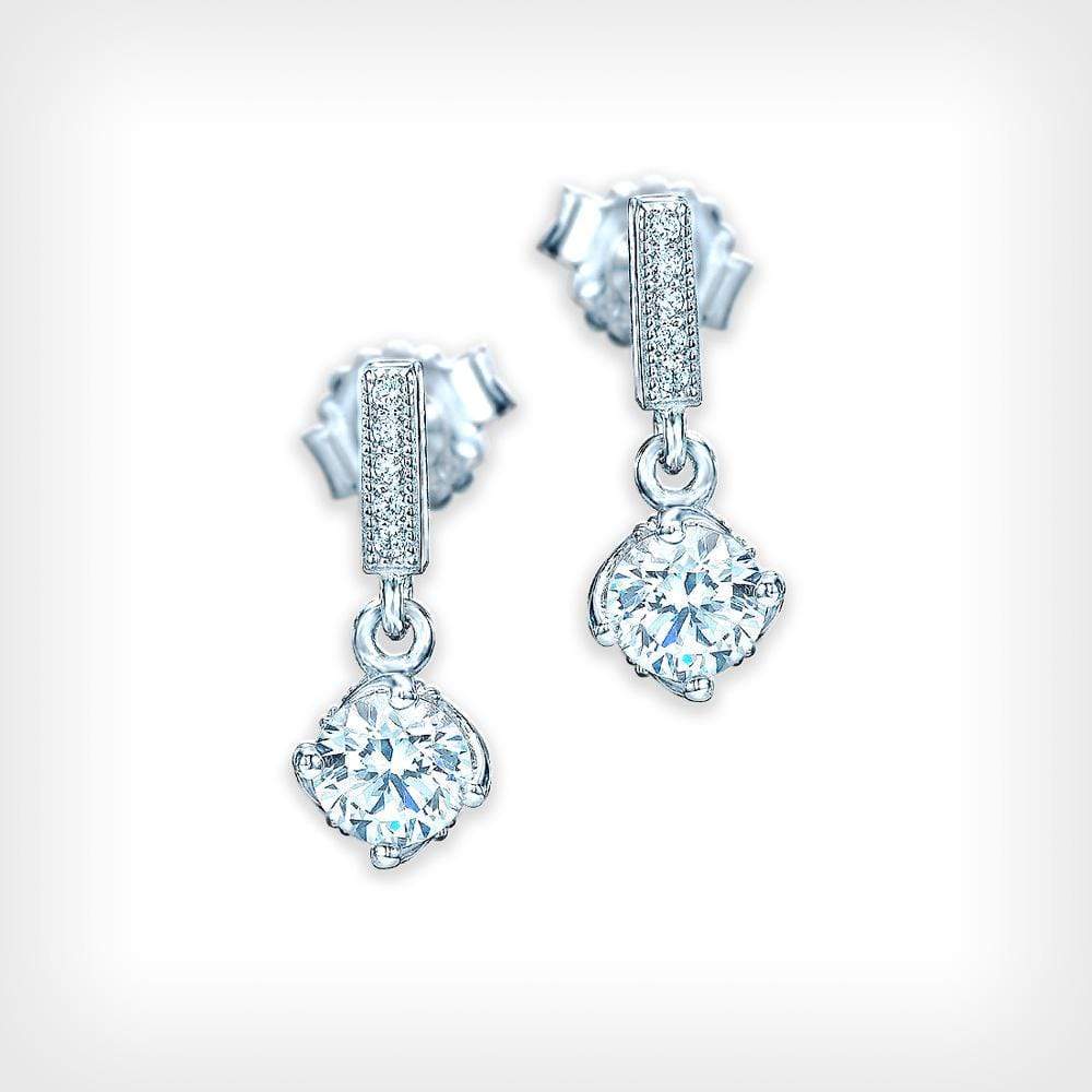 Lynora Jewellery Earring Sterling Silver Round Drop Earrings Sterling Silver