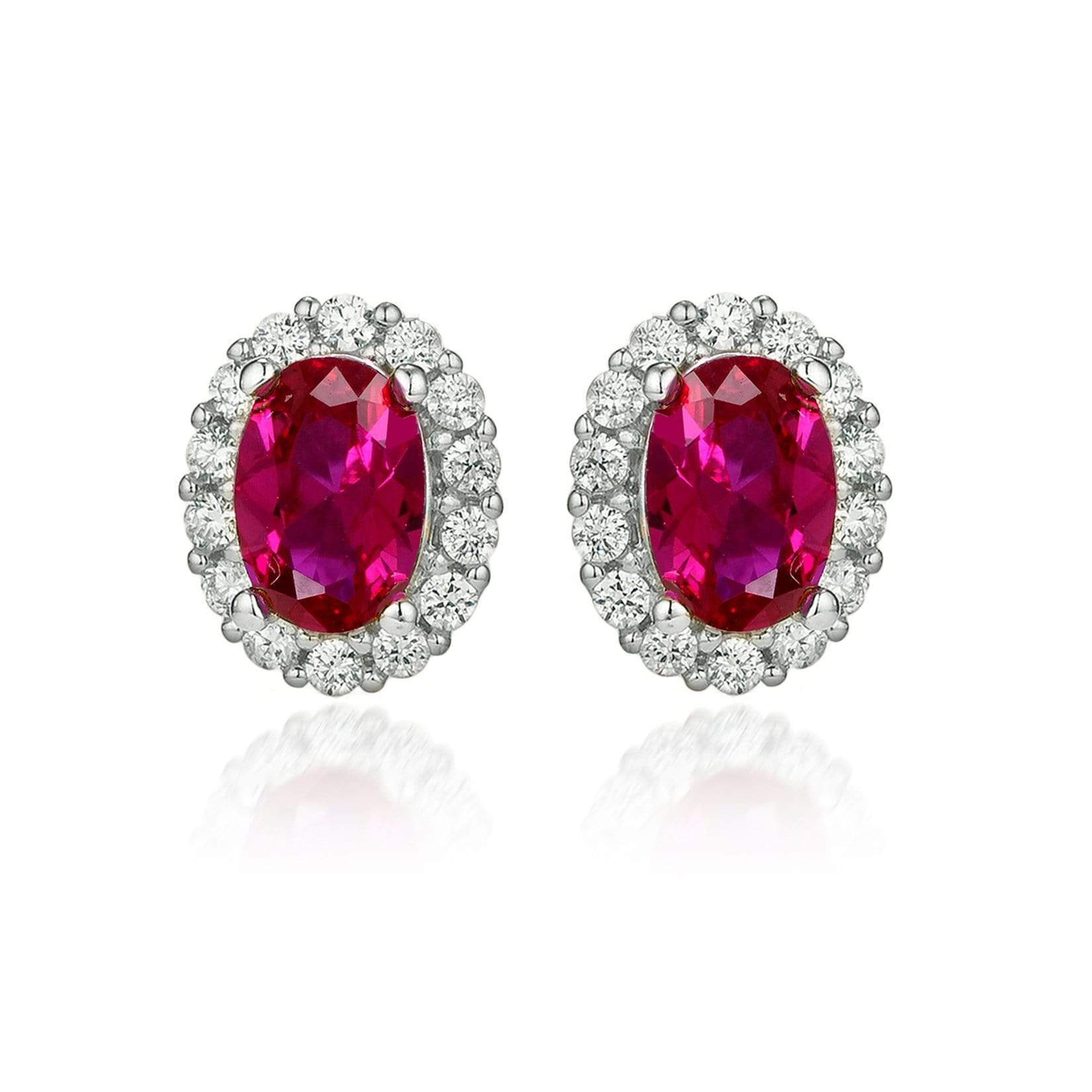 Lynora Jewellery Earring Sterling Silver / Ruby Opulence Studs Sterling Silver & Ruby Stone