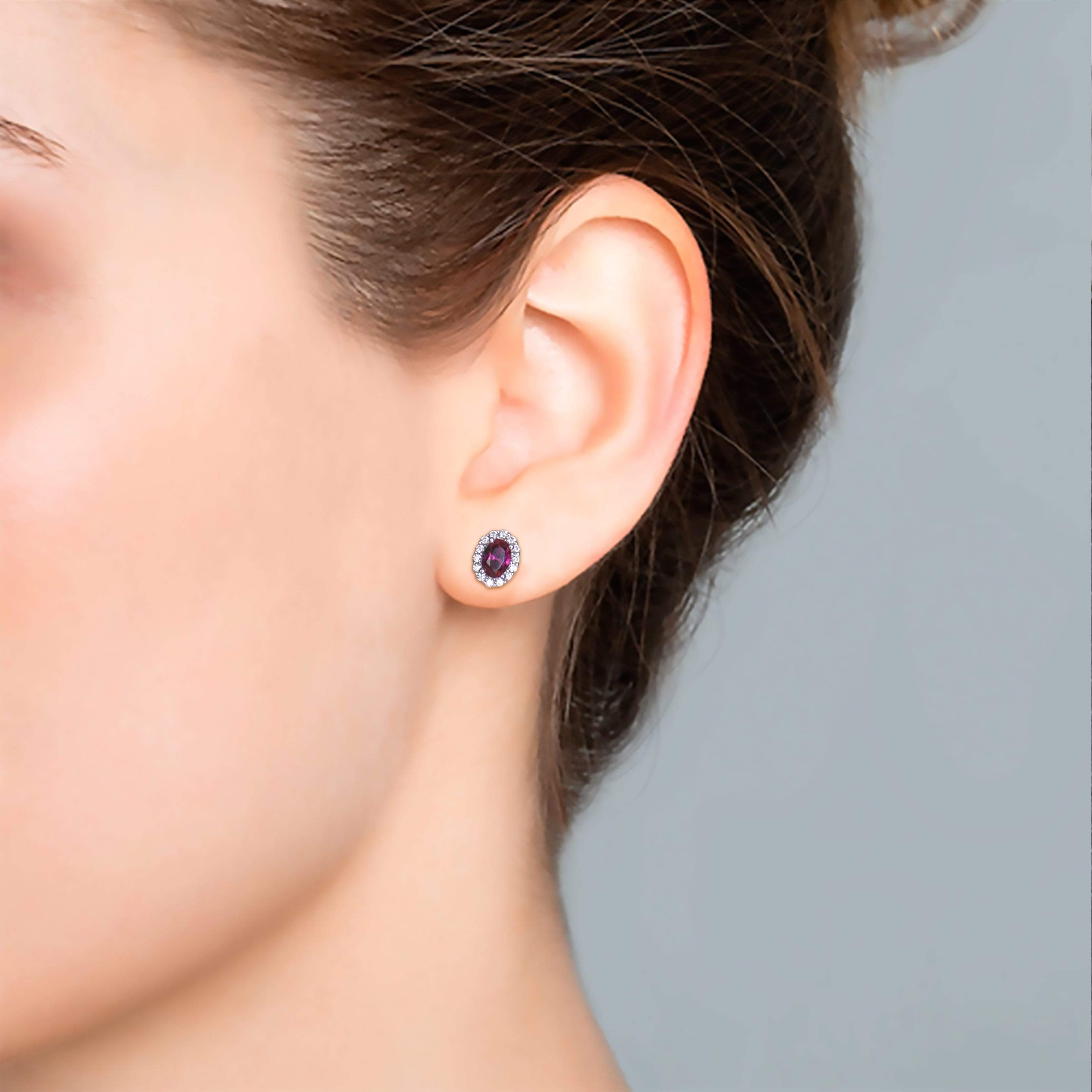 Lynora Jewellery Earring Sterling Silver / Ruby Opulence Studs Sterling Silver & Ruby Stone