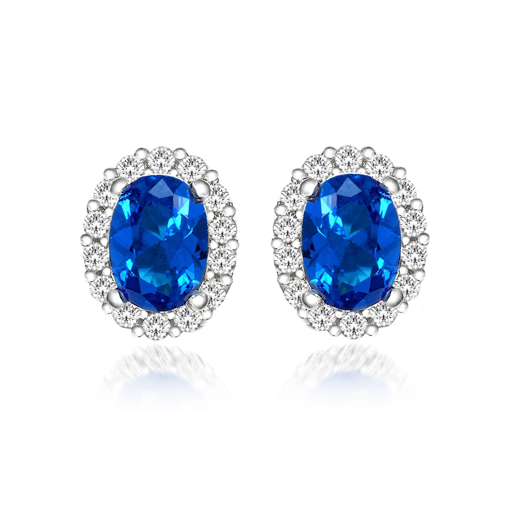 Lynora Jewellery Earring Sterling Silver / Sapphire Opulence Studs Sterling Silver & Sapphire Stone