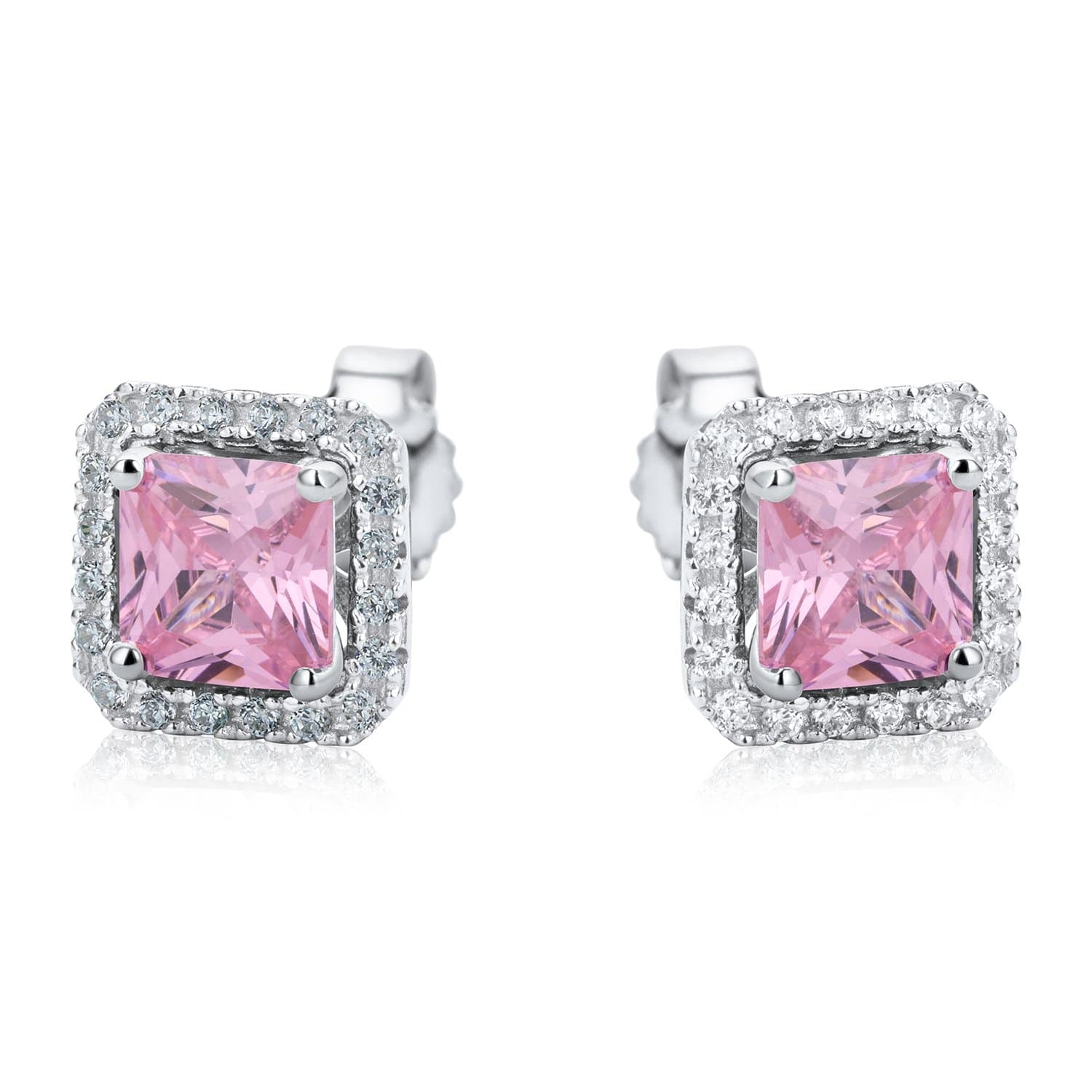 Lynora Jewellery Earring Sterling Silver Square Multicolour Stud Set Sterling Silver