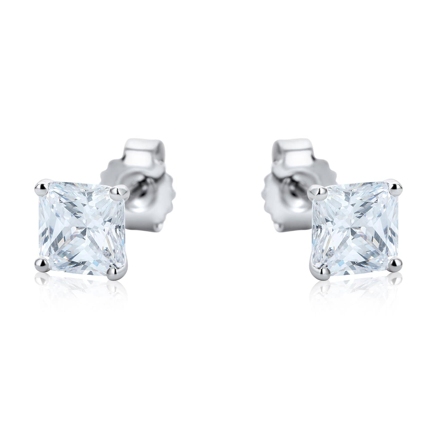 Lynora Jewellery Earring Sterling Silver Square Multicolour Stud Set Sterling Silver