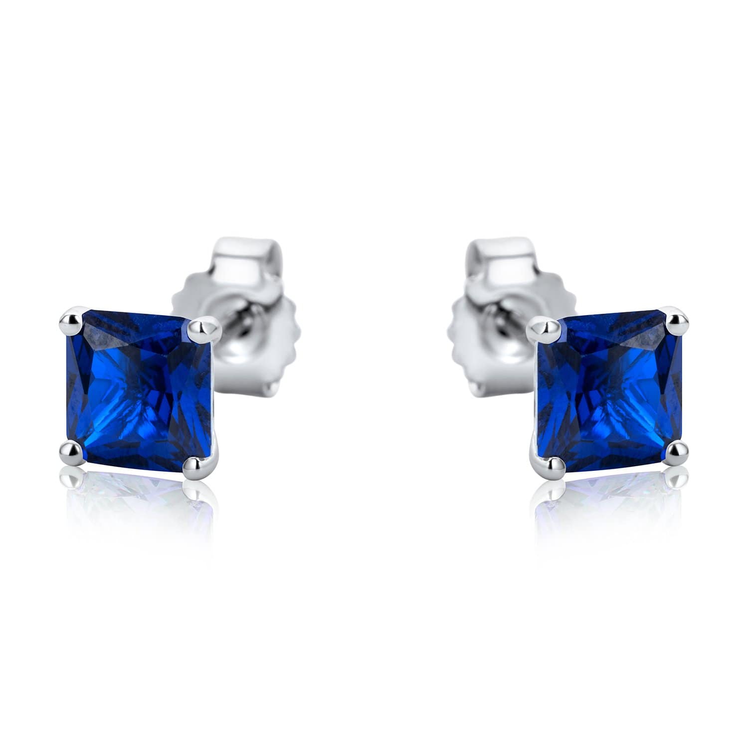 Lynora Jewellery Earring Sterling Silver Square Multicolour Stud Set Sterling Silver