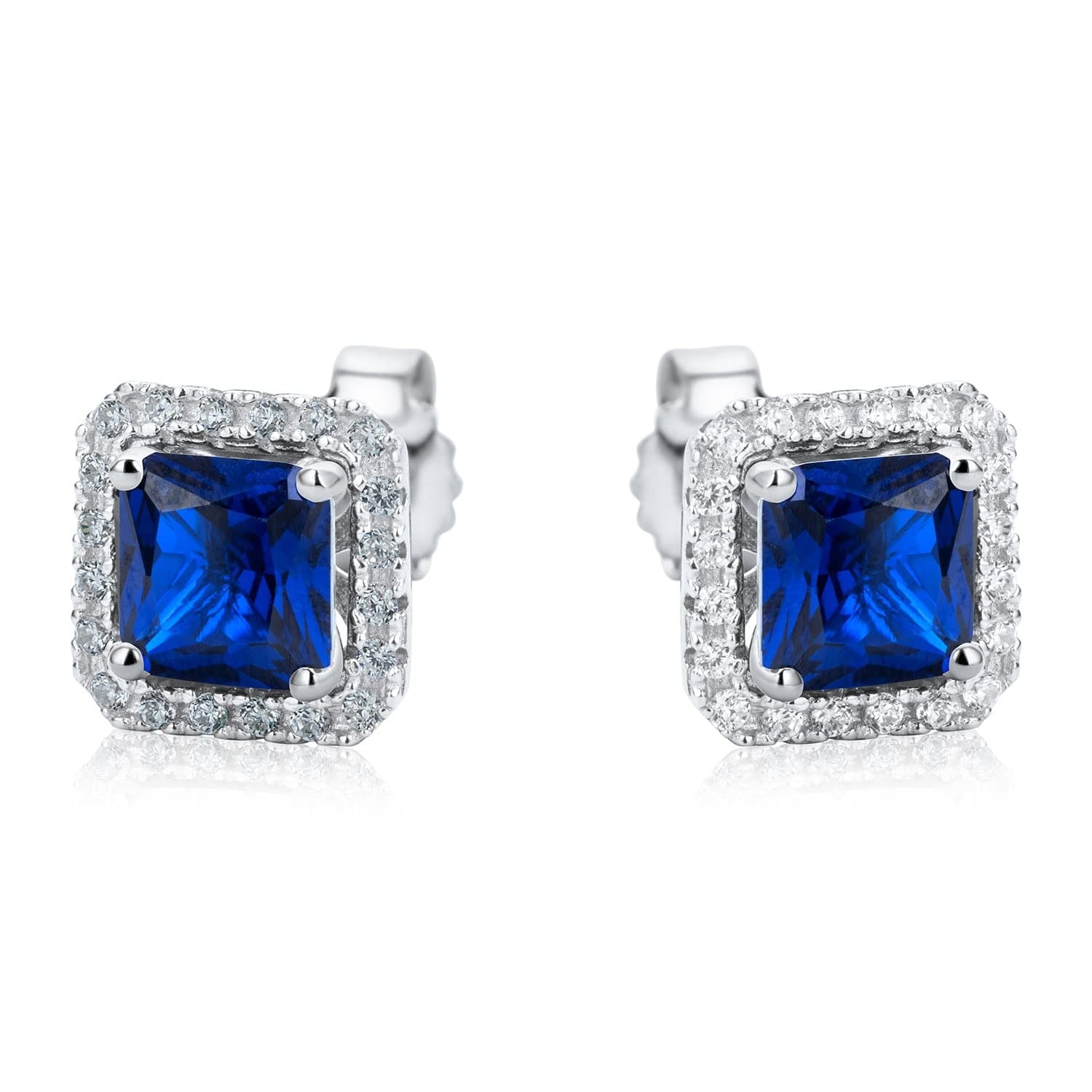 Lynora Jewellery Earring Sterling Silver Square Multicolour Stud Set Sterling Silver