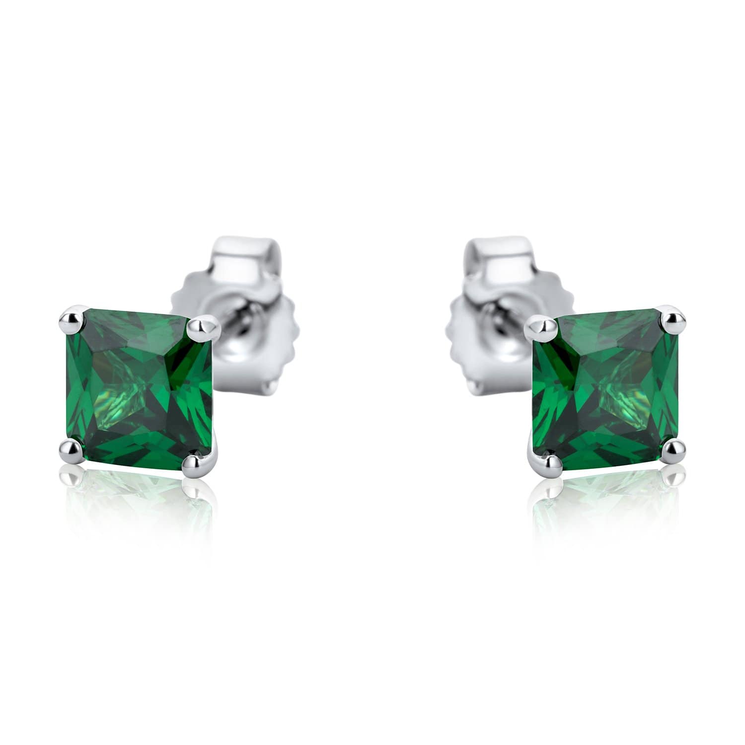 Lynora Jewellery Earring Sterling Silver Square Multicolour Stud Set Sterling Silver