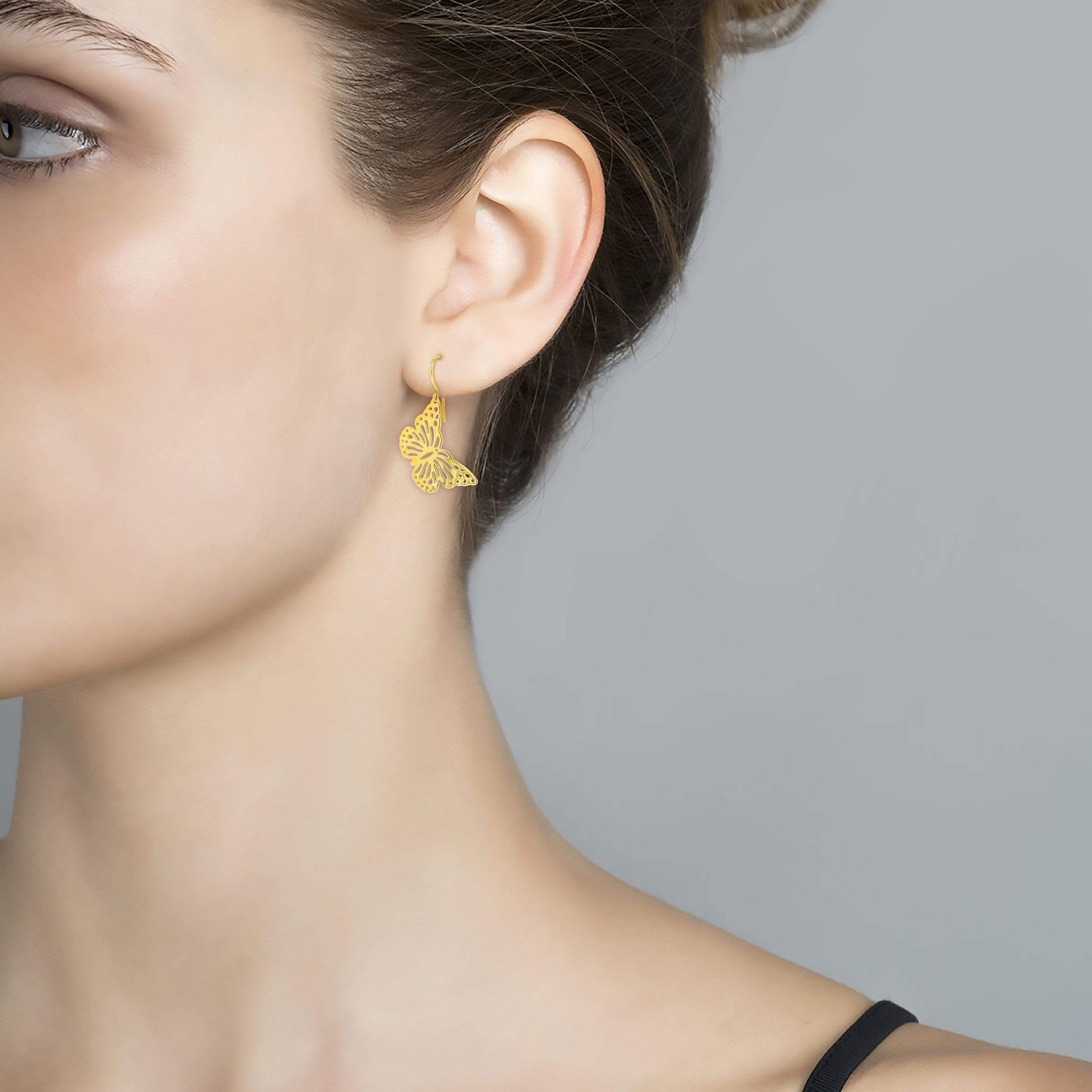 Lynora Jewellery Earring Yellow Gold Plate Papillon Earrings Yellow Gold Plate