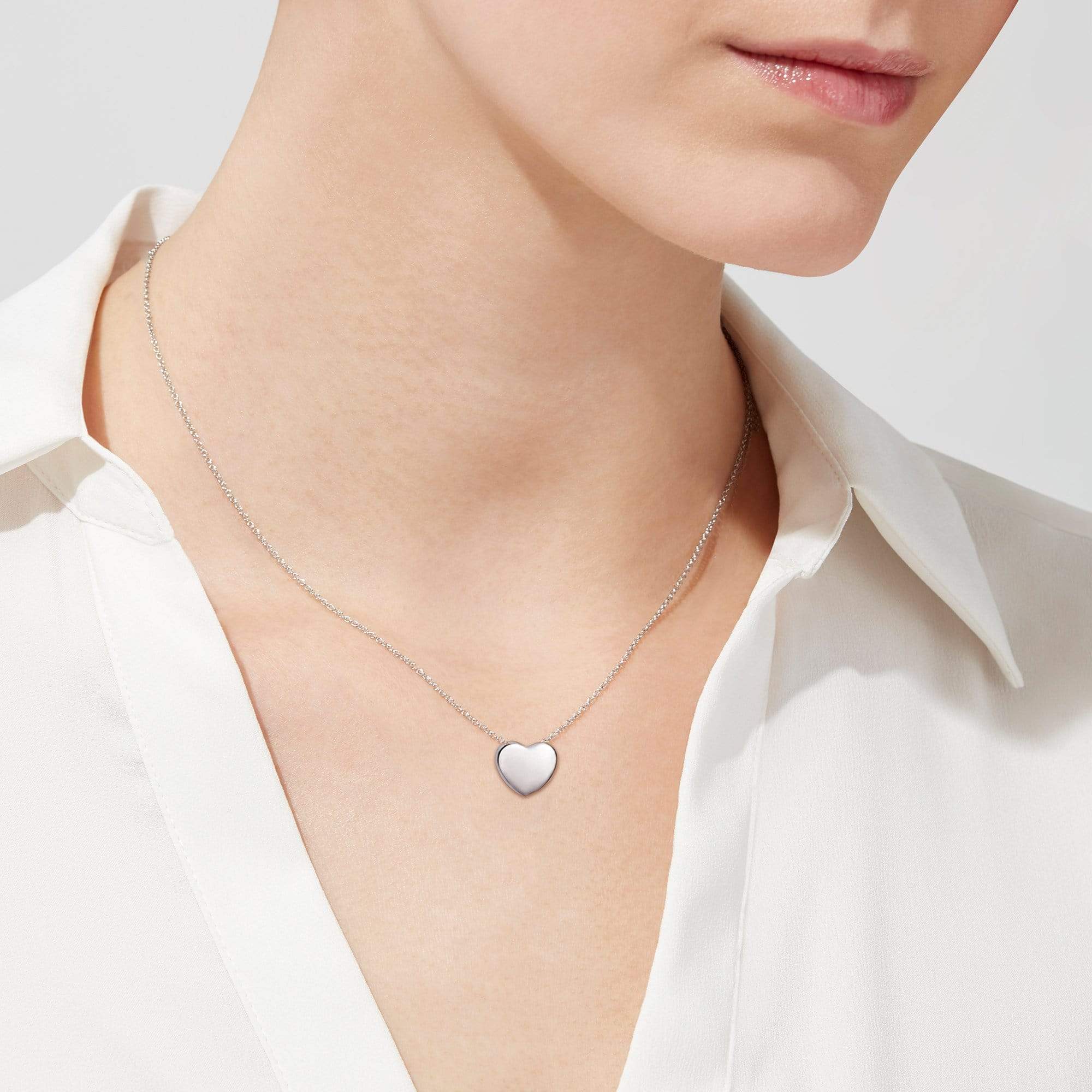 Lynora Jewellery Necklace 18" adj / Sterling Silver Silver Heart Pendant Sterling Silver