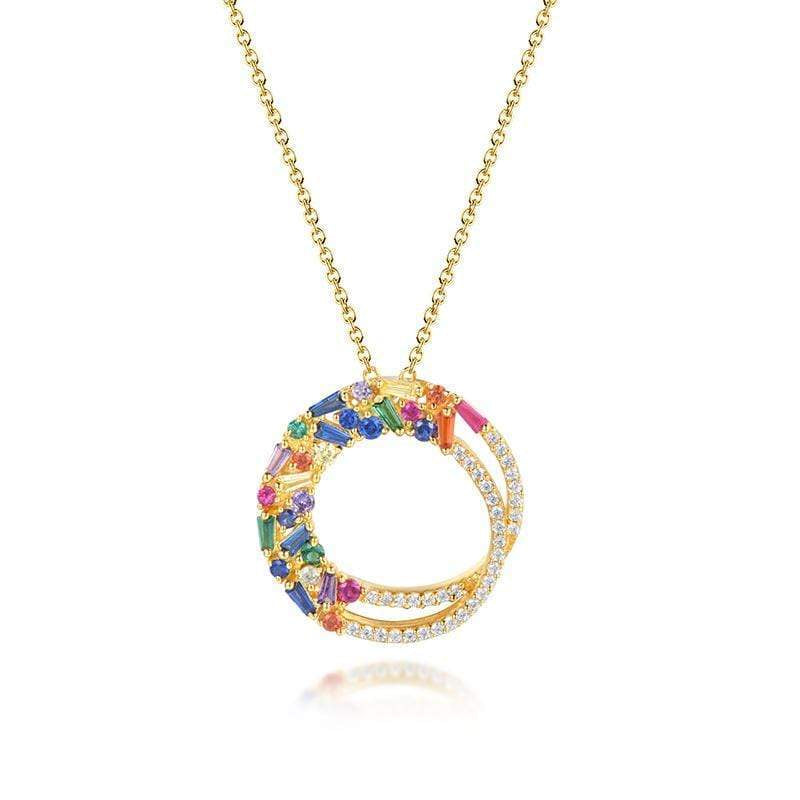 Lynora Jewellery Necklace 18" adj / Yellow Gold Plate / Mixed Tesoro Pendant Yellow Gold Plate
