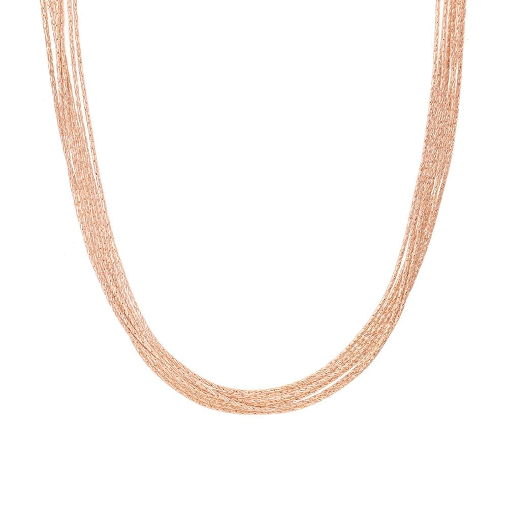 Rose gold clearance multi chain necklace